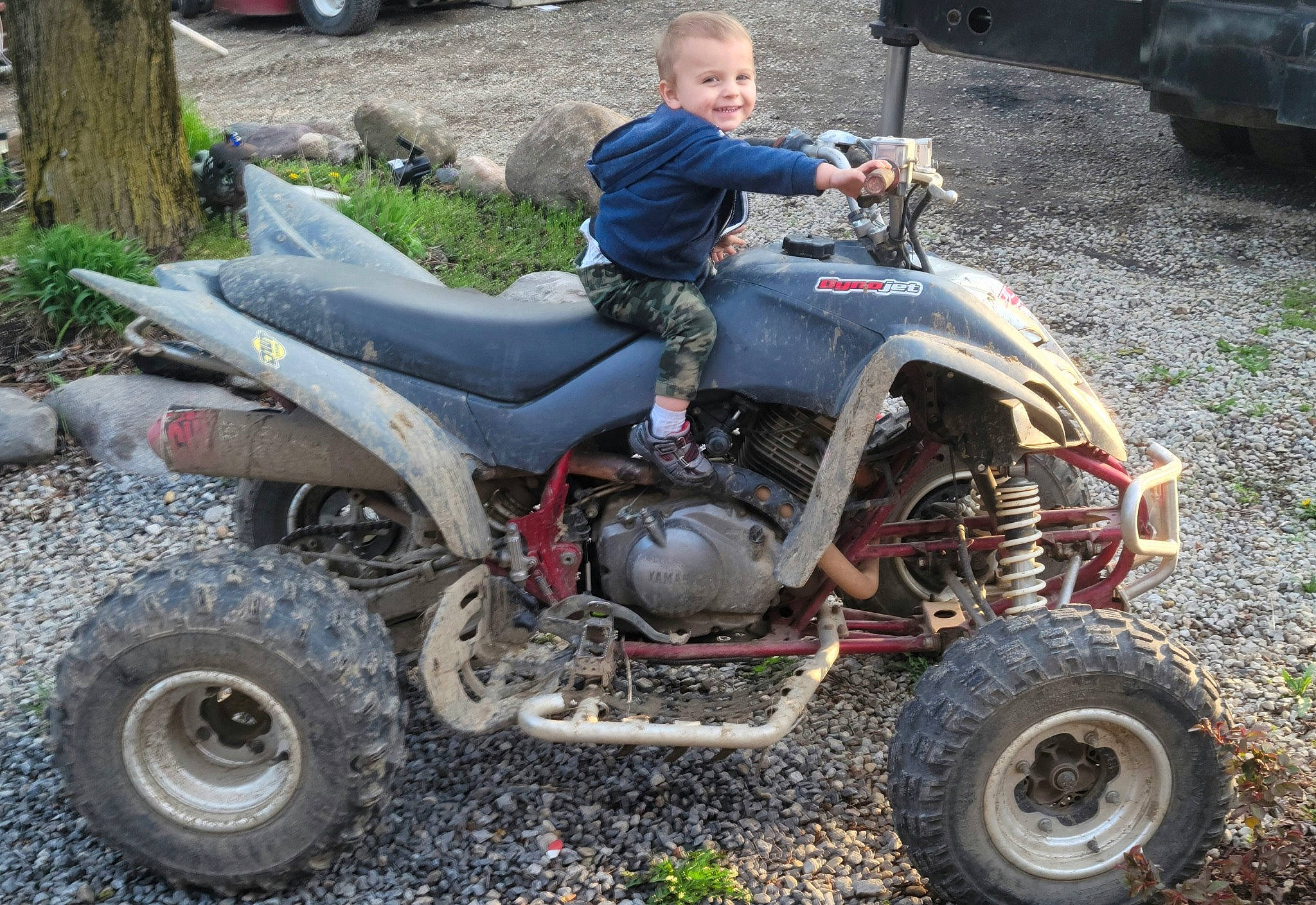 C.j. joined the competition — help win amazing prizes! alloy_wheel, automotive_design, automotive_exhaust, automotive_exterior, automotive_lighting, automotive_tire, fender, fuel_tank, joy, land_vehicle, mode_of_transport, motor_vehicle, motorcycle, motorsport, person, rim, shock_absorber, synthetic_rubber, tire, tread