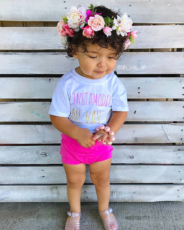 Avaya joined the competition — help win amazing prizes! baby_toddler_clothing, child, child_model, clothing, dress, fashion_accessory, flower, footwear, hair_accessory, headband, headgear, pattern, person, pink, plant, shorts, summer, t_shirt, textile, toddler