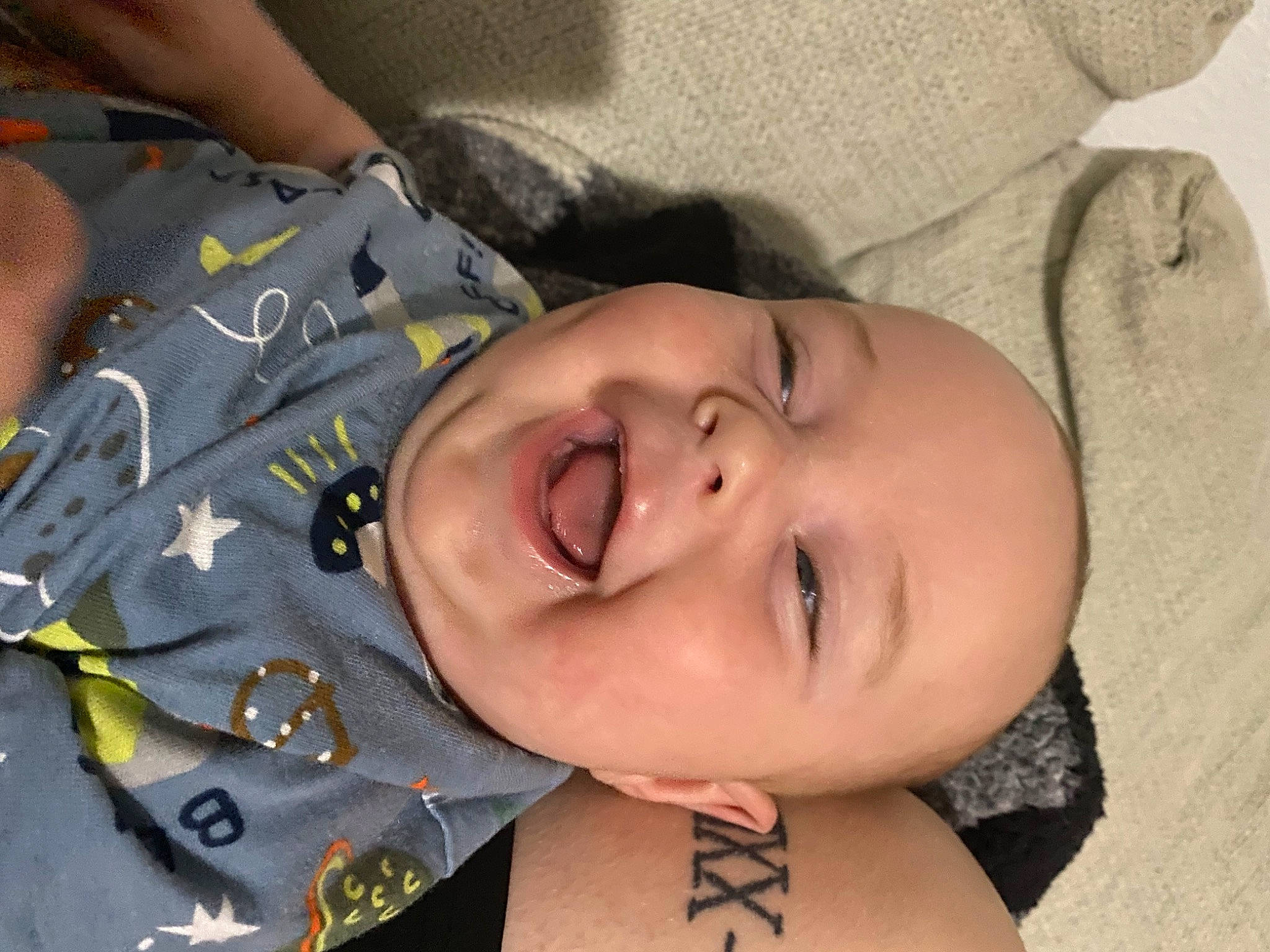 Lucca joined the competition — help win amazing prizes! baby, baby_laughing, baby_toddler_clothing, cheek, child, chin, comfort, eye, eyebrow, eyelash, forehead, happy, iris, lip, mouth, nose, person, skin, smile, textile