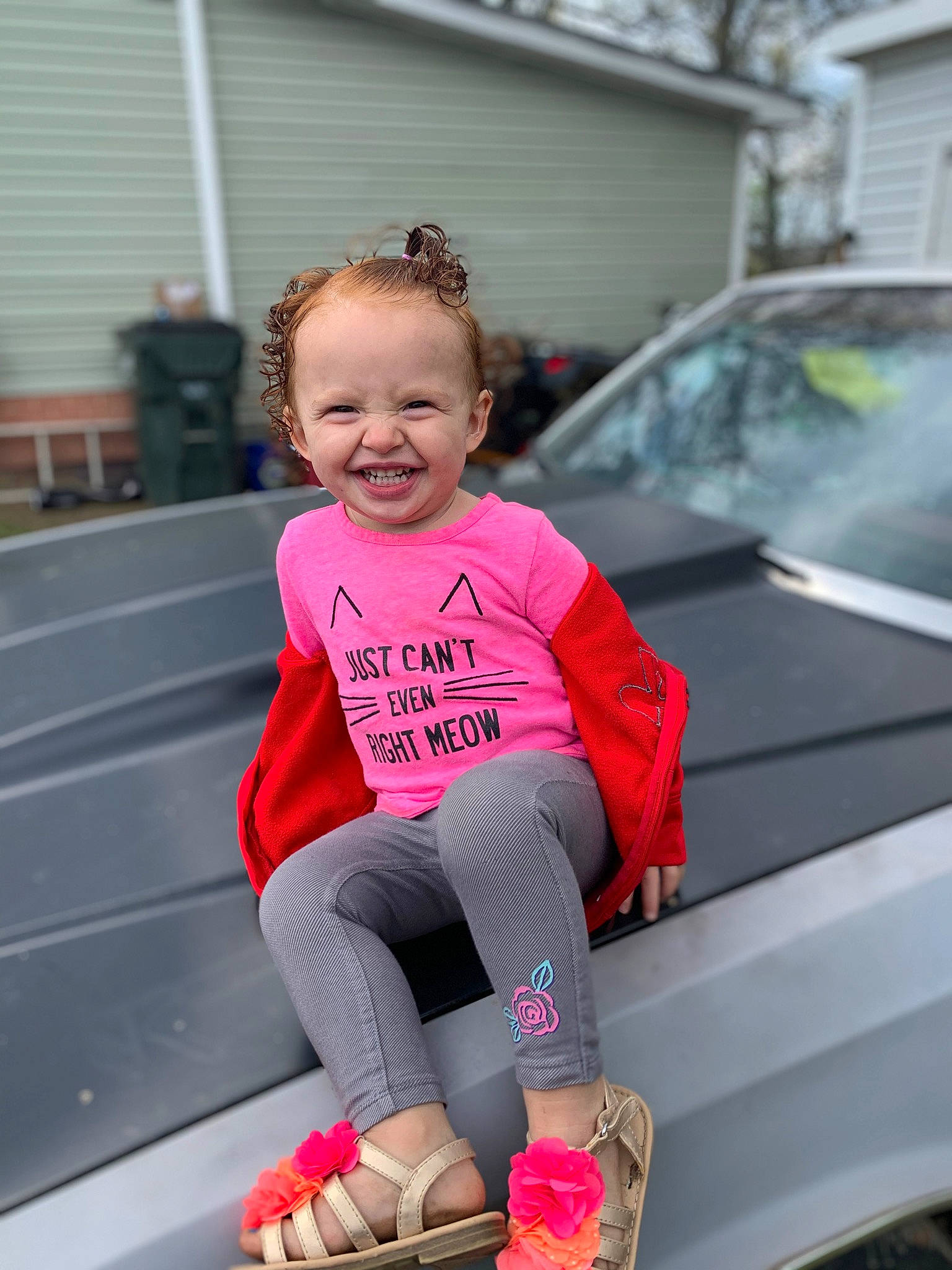 Brynzley joined the competition — help win amazing prizes! automotive_design, baby_toddler_clothing, car, cool, fun, grass, happy, joy, knee, leisure, magenta, motor_vehicle, person, pink, smile, sneakers, sock, street_fashion, thigh, toddler
