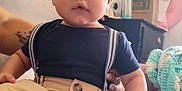 Michael Schmelzer joined the competition — help win amazing prizes! baby, child, indoor, bed, blanket, clothing, suspenders, shorts, person, face, hand, sleeping_area, dreamcatcher, toy, comfort, cute, young, expression, socks, home