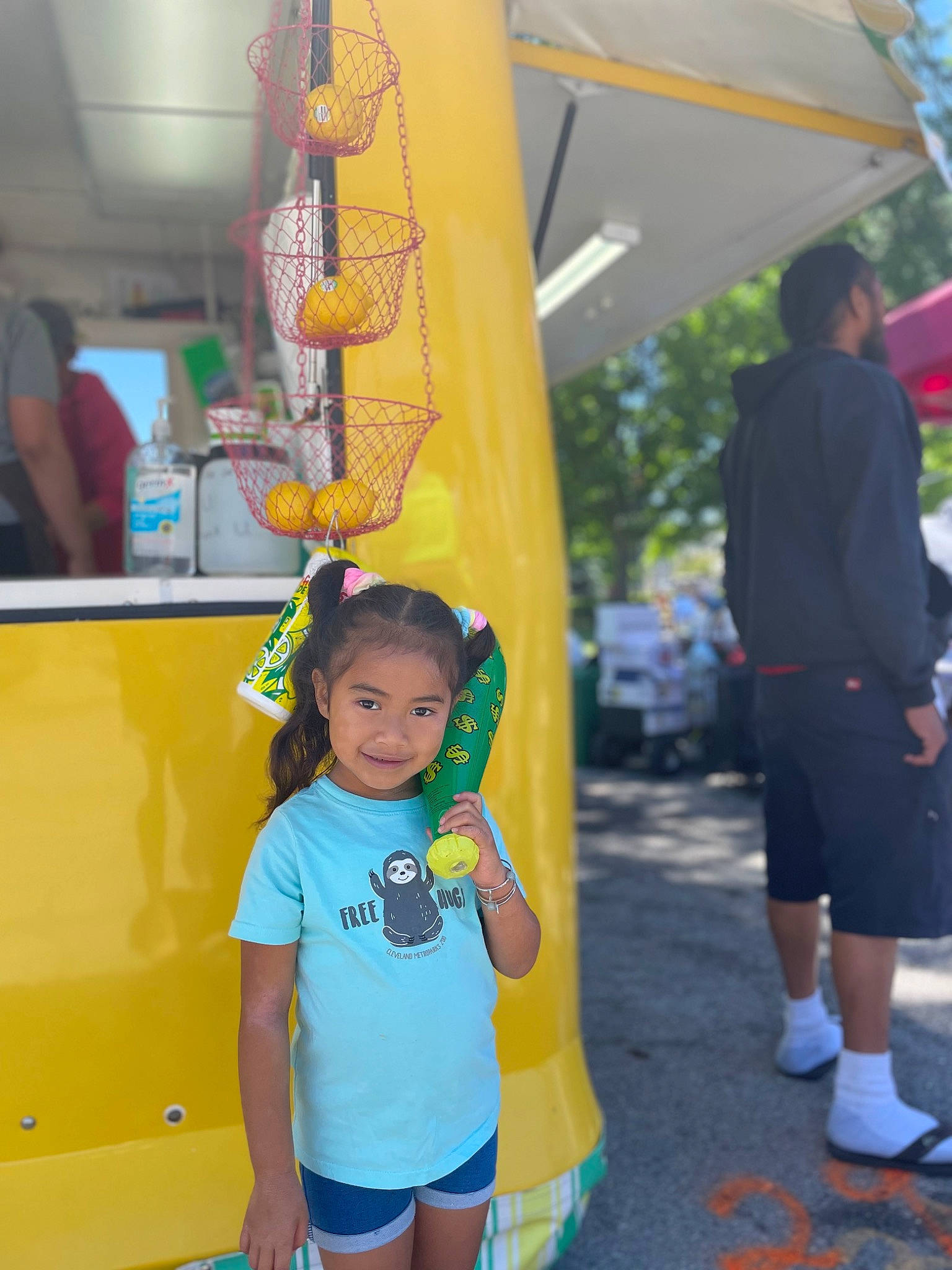 Kiliana joined the competition — help win amazing prizes! child, electric_blue, event, fun, games, happy, inflatable, joy, leisure, outdoor_play_equipment, person, play, public_space, recreation, shorts, snapshot, t_shirt, toddler, tree, vacation