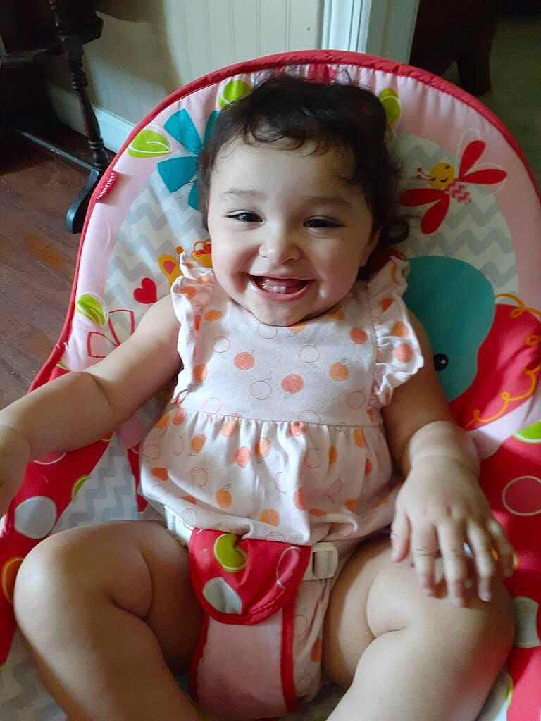 Pennilane joined the competition — help win amazing prizes! baby, baby_toddler_clothing, cheek, chin, dress, eye, face, facial_expression, hairstyle, happy, head, human, human_body, joy, lip, mouth, person, pink, skin, smile