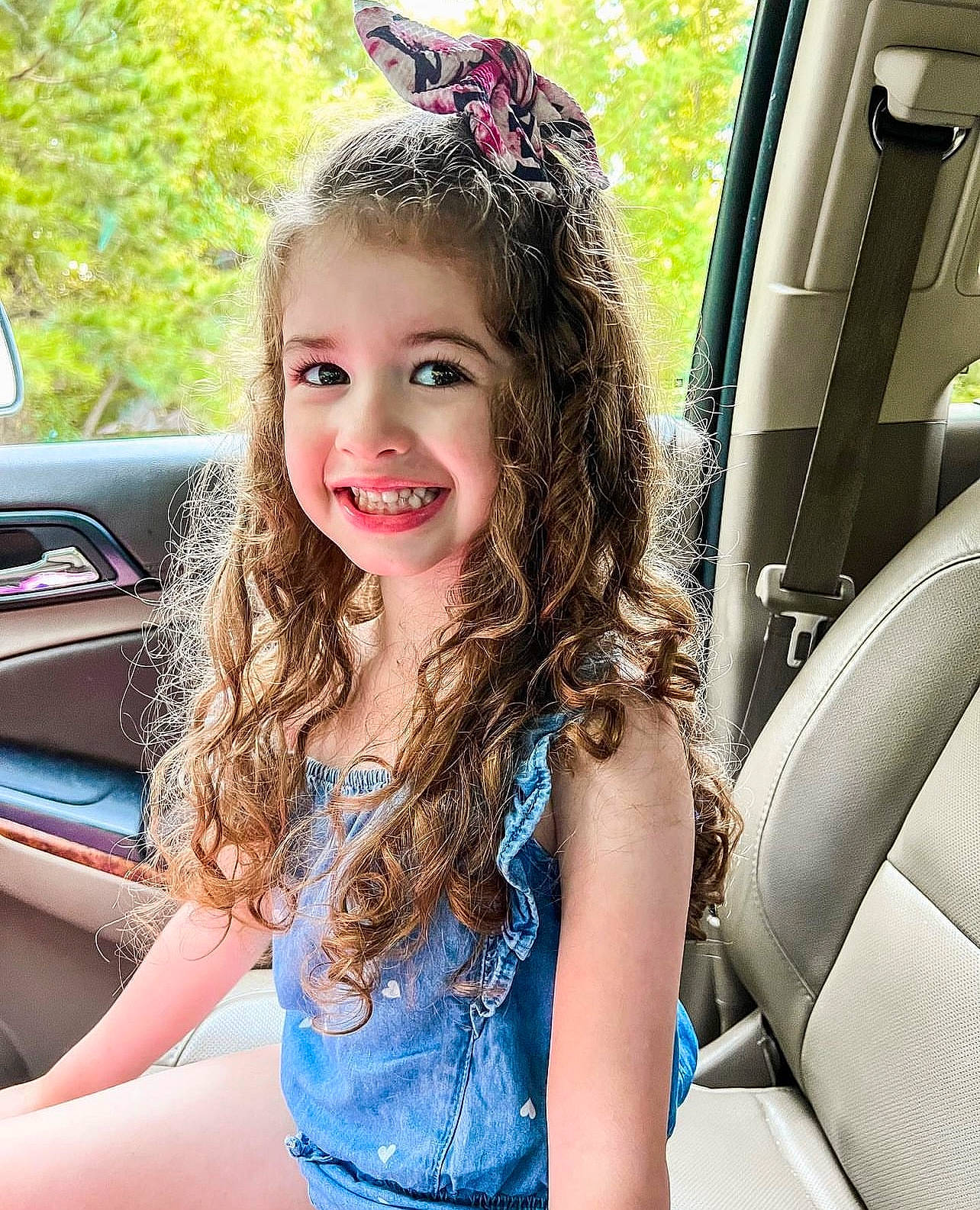 Elaina joined the competition — help win amazing prizes! auto_part, automotive_design, automotive_exterior, blond, car, electric_blue, family_car, fun, hairstyle, happy, joy, leisure, long_hair, luxury_vehicle, motor_vehicle, person, plant, smile, steering_wheel, travel
