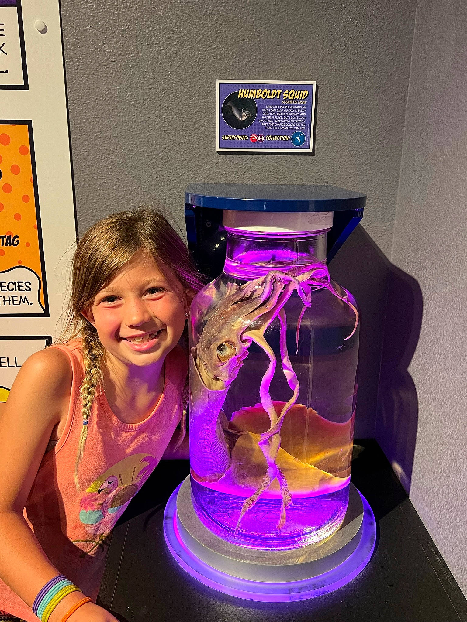 Aleah is registered to the contest to win money with this photo: bracelet, electric_blue, event, fun, glass, jewellery, joy, machine, magenta, necklace, neon, person, pet_supply, picture_frame, purple, recreation, smile, visual_arts, visual_effect_lighting