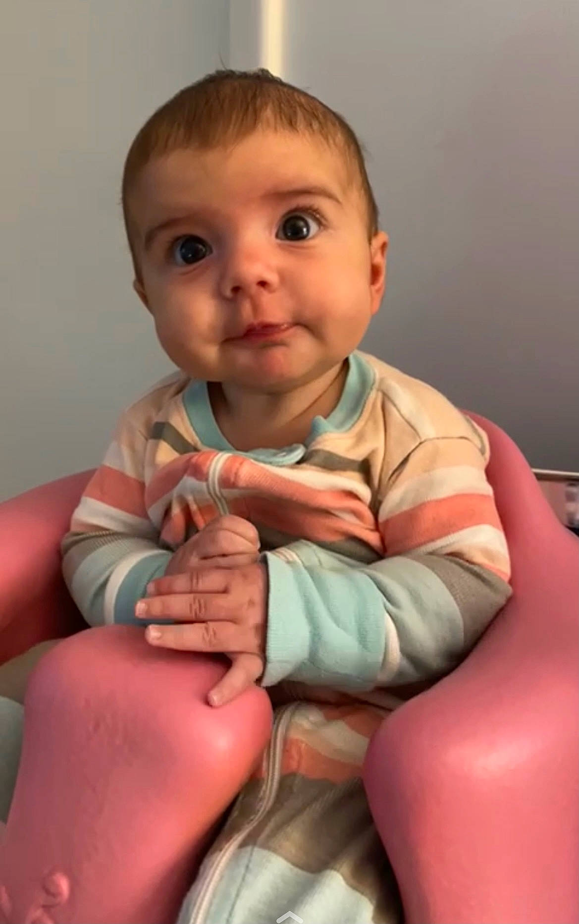 Margot joined the competition — help win amazing prizes! arm, baby_toddler_clothing, cheek, comfort, finger, gesture, hand, head, human_body, iris, joint, lip, mouth, muscle, neck, nose, person, shoulder, skin, sleeve