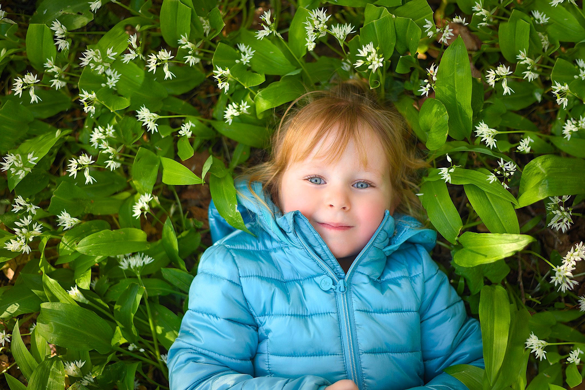 Chloé a rejoint le concours — aidez-le/la à gagner de superbes lots ! baby_toddler_clothing, beauty, botany, cheek, child, electric_blue, eye, grass, happy, iris, joy, leaf, nature, people_in_nature, person, photograph, plant, sleeve, smile, toddler