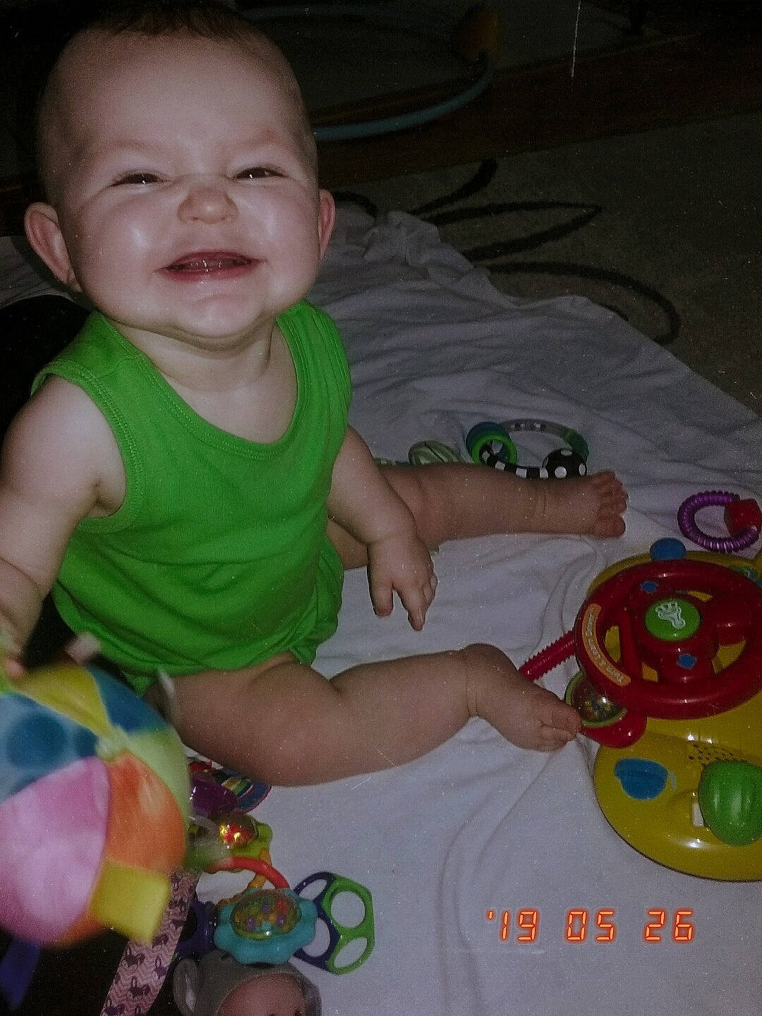 Erik joined the competition — help win amazing prizes! baby, baby_products, baby_toys, child, fun, person, play, smile, toddler, toy