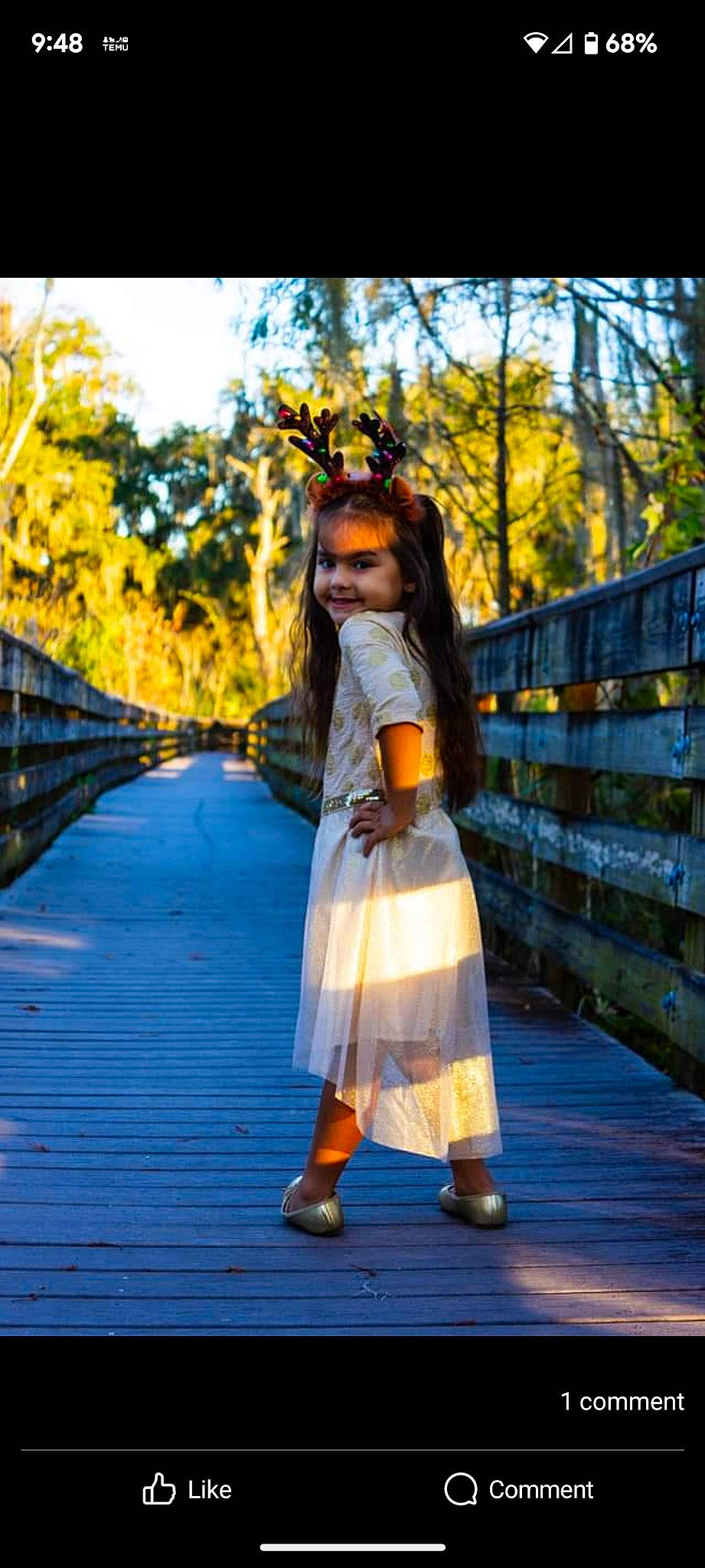 Lorelei joined the competition — help win amazing prizes! blond, brown_hair, electric_blue, fashion_design, fawn, flash_photography, formal_wear, grass, happy, human_leg, joy, knee, long_hair, orange, pattern, people_in_nature, person, sunlight, thigh, tree
