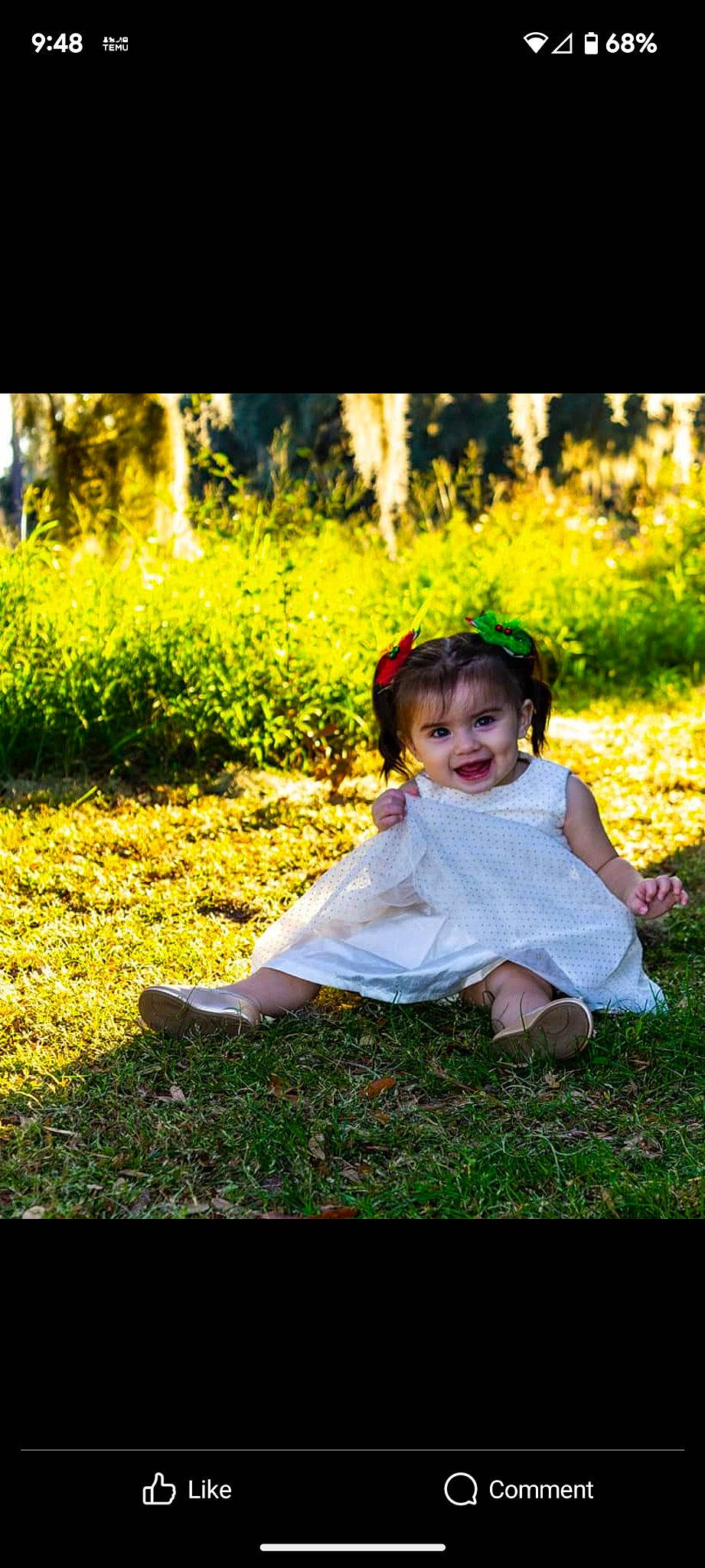 Marianna joined the competition — help win amazing prizes! baby, baby_toddler_clothing, flash_photography, fun, grass, grassland, green, groundcover, happy, joy, lawn, leisure, meadow, natural_landscape, people_in_nature, person, plant, recreation, smile, sunlight