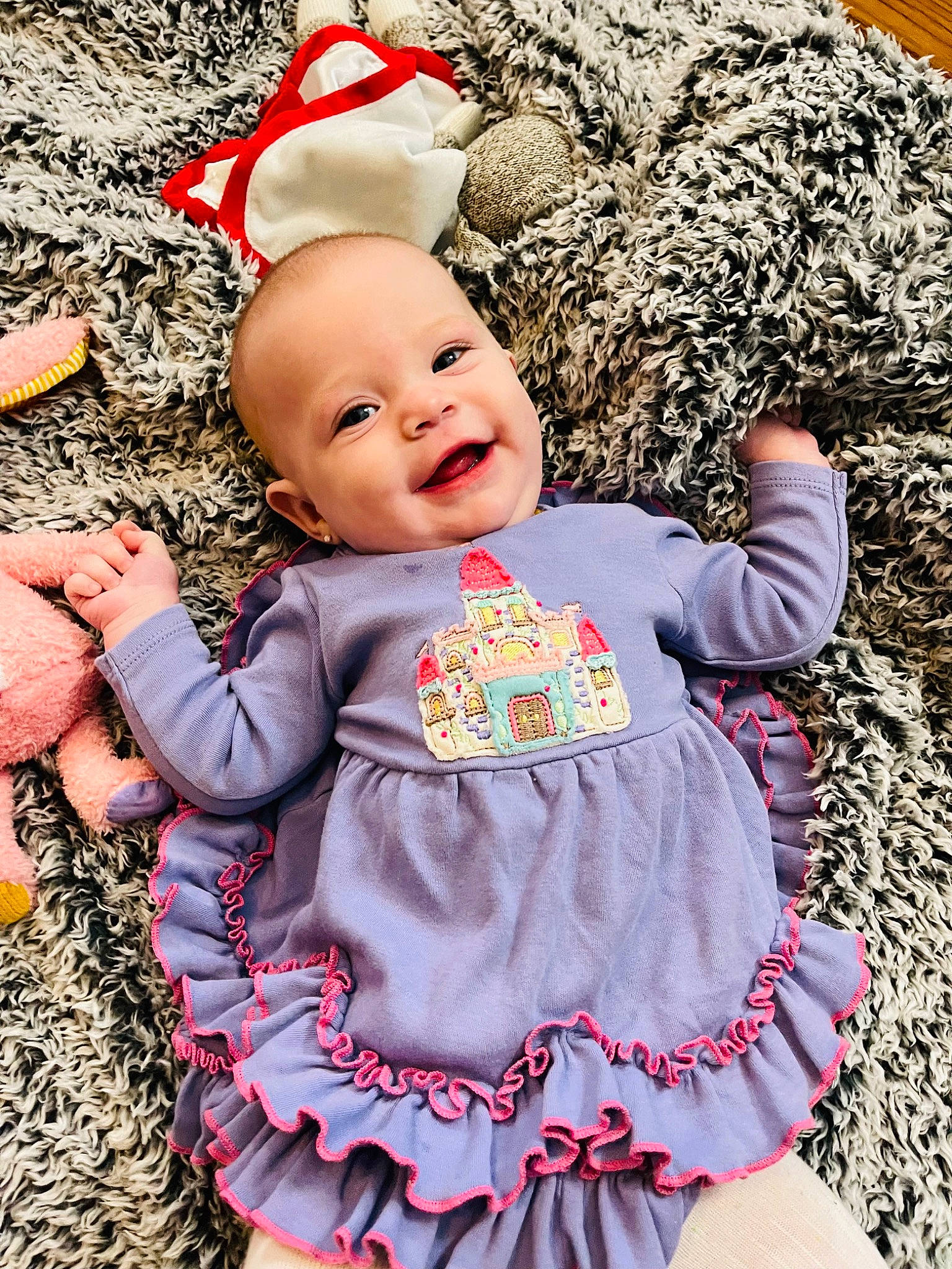 Aspen joined the competition — help win amazing prizes! baby, baby_toddler_clothing, child, dress, event, face, fun, grass, happy, headgear, human_body, magenta, people_in_nature, person, pink, red, sleeve, smile, textile, toddler