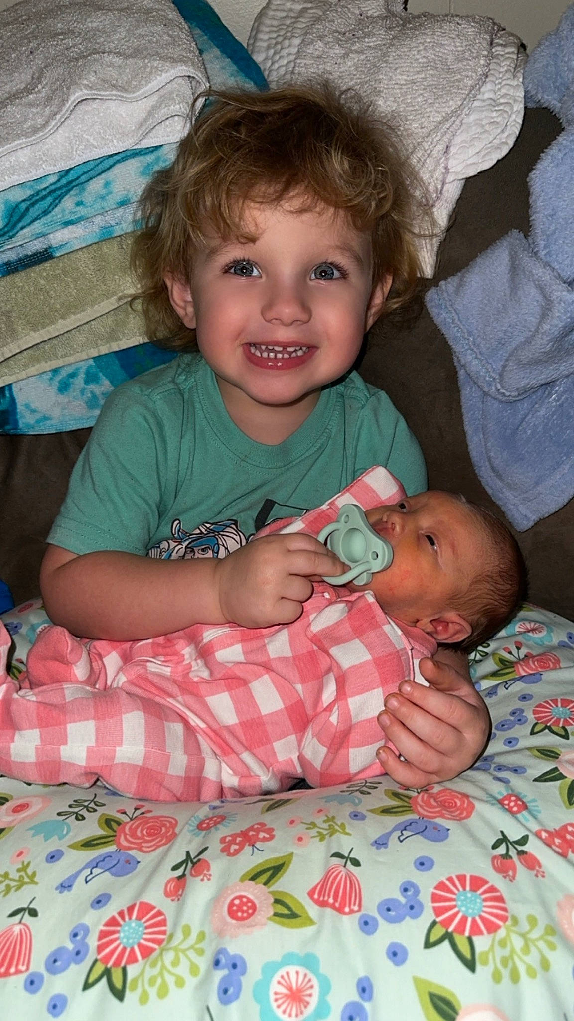 Oaklynn joined the competition — help win amazing prizes! arm, baby, baby_toddler_clothing, cheek, child, comfort, eye, face, fun, happy, iris, joy, lap, mouth, organ, people, person, pink, skin, smile