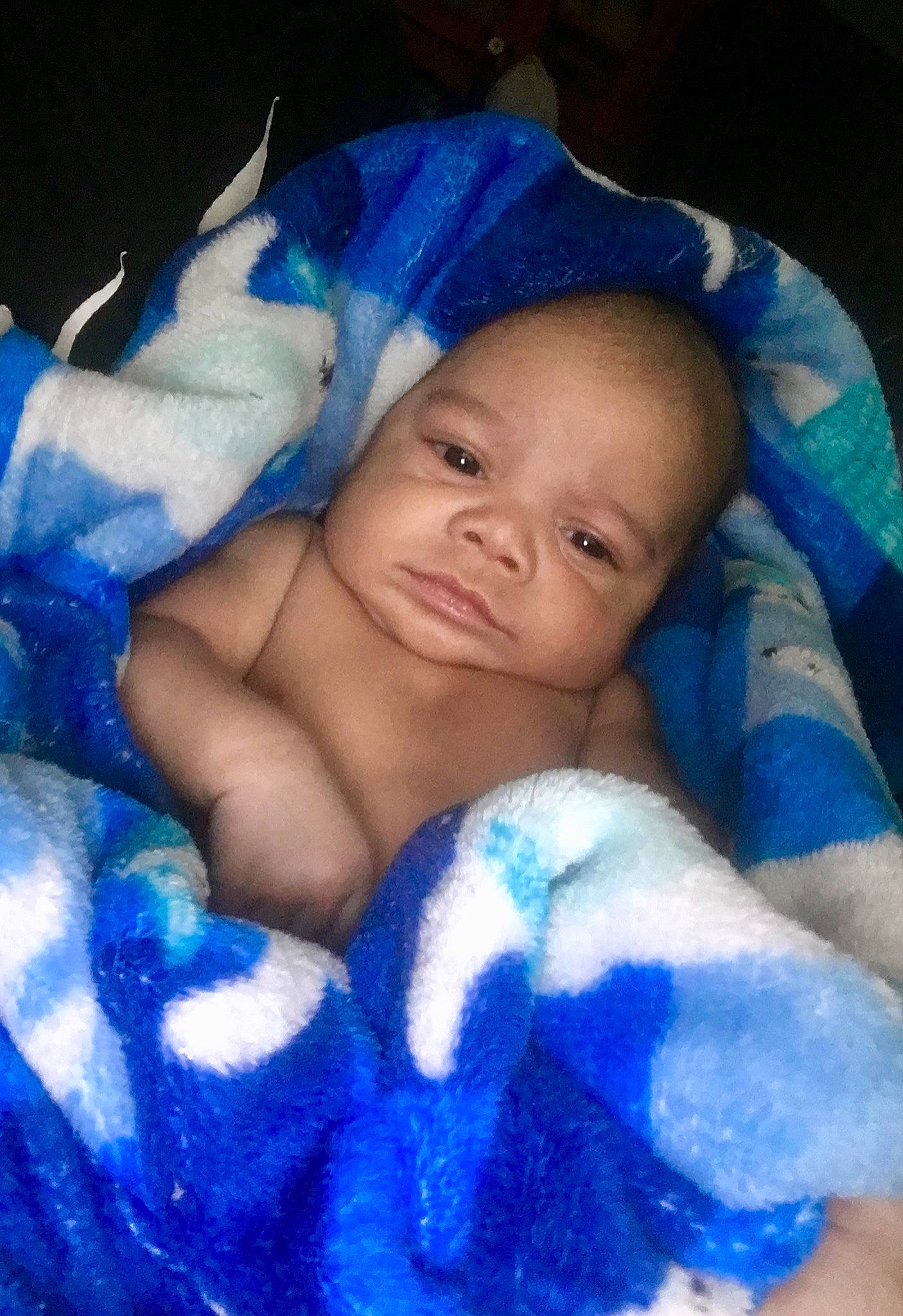 Kael joined the competition — help win amazing prizes! baby, blue, cheek, child, electric_blue, eye, face, head, iris, lip, nose, person, photography, portrait_photography, skin, smile, textile, toddler