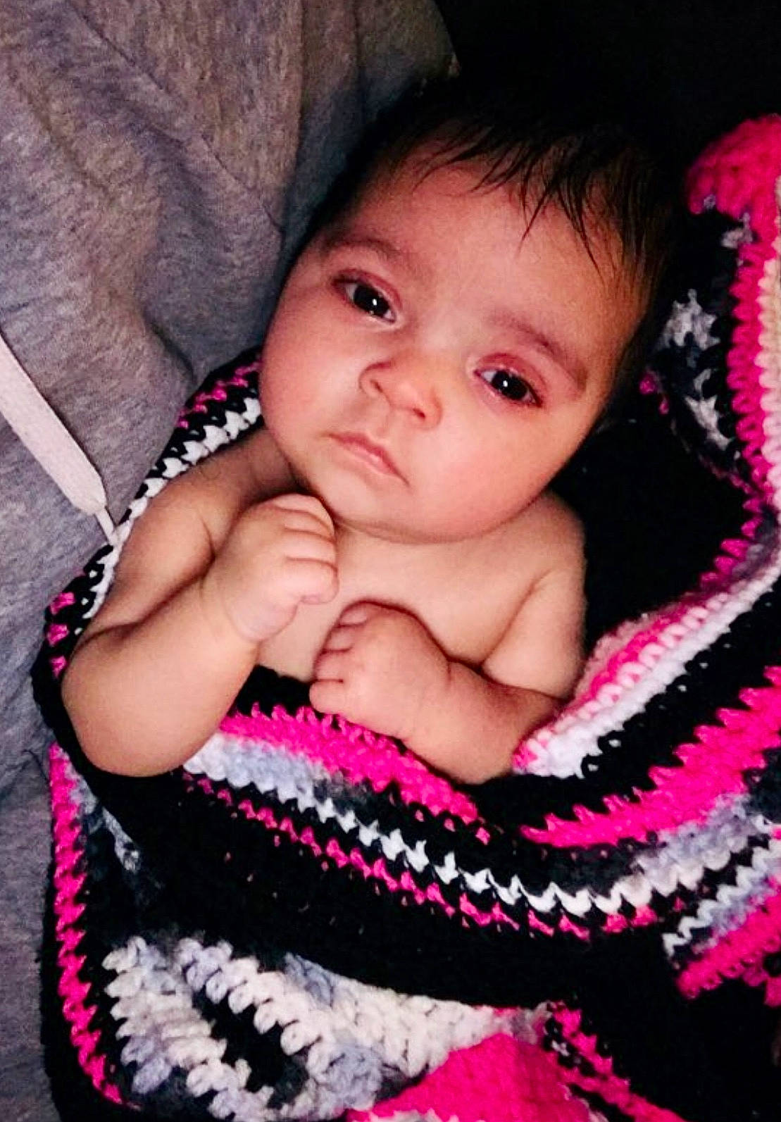 Kiyah joined the competition — help win amazing prizes! baby, beauty, cheek, child, child_model, crochet, eye, face, head, knitting, lip, magenta, mouth, nose, person, photography, pink, skin, textile, toddler