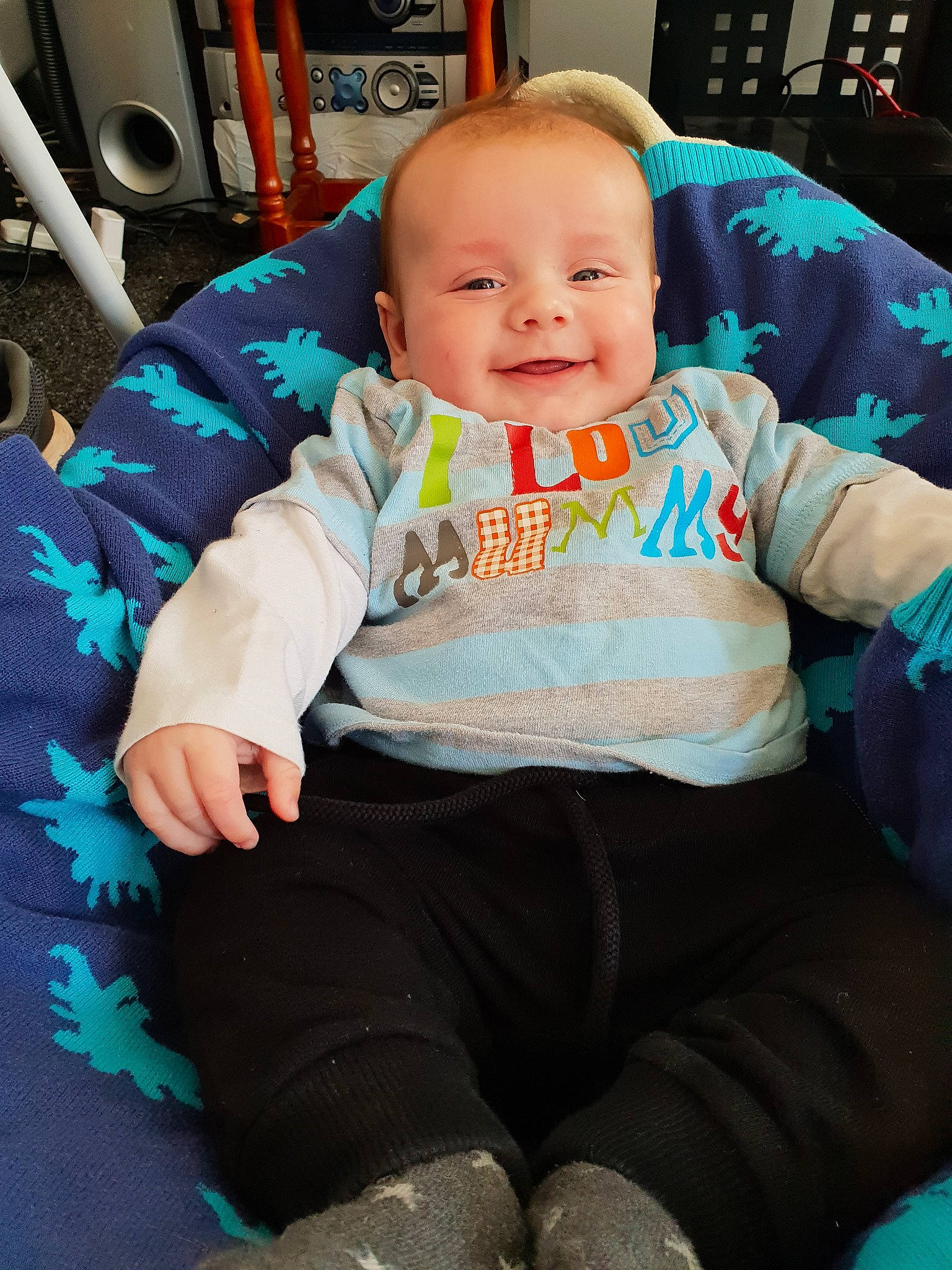 Aaron joined the competition — help win amazing prizes! baby, cheek, child, eye, face, head, joy, person, sitting, skin, smile, toddler