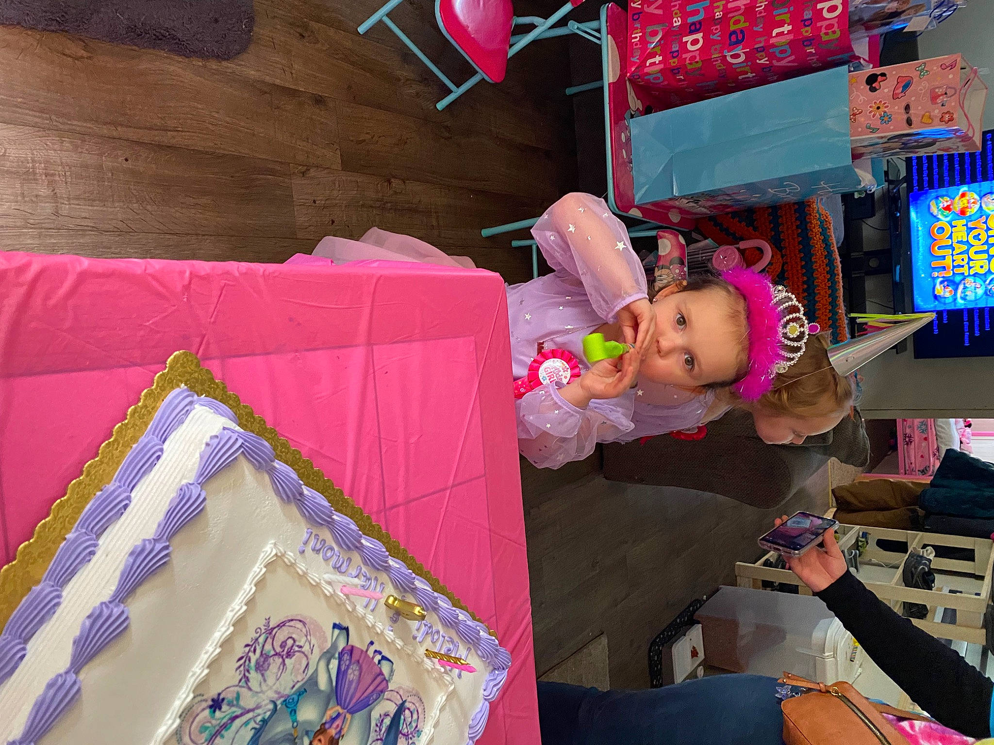 Melodi joined the competition — help win amazing prizes! art, artist, baby, child, event, fun, happy, leisure, linens, magenta, party, party_supply, person, pink, play, purple, room, toddler, toy, under_exposed
