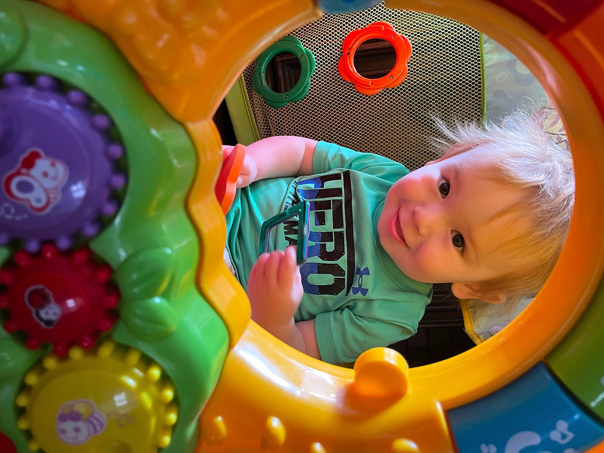 Kendan joined the competition — help win amazing prizes! baby, baby_toddler_clothing, baby_toys, child, event, facial_expression, fun, happy, joy, leisure, party_supply, person, play, playground, product, public_space, recreation, smile, snapshot, toddler