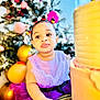 Diamond joined the competition — help win amazing prizes! baby, child, toddler, dress, purple, cake, birthday, christmas_tree, ornaments, holiday, celebration, festive, smile, face, hair_buns, indoor, party, person, cute, decorations