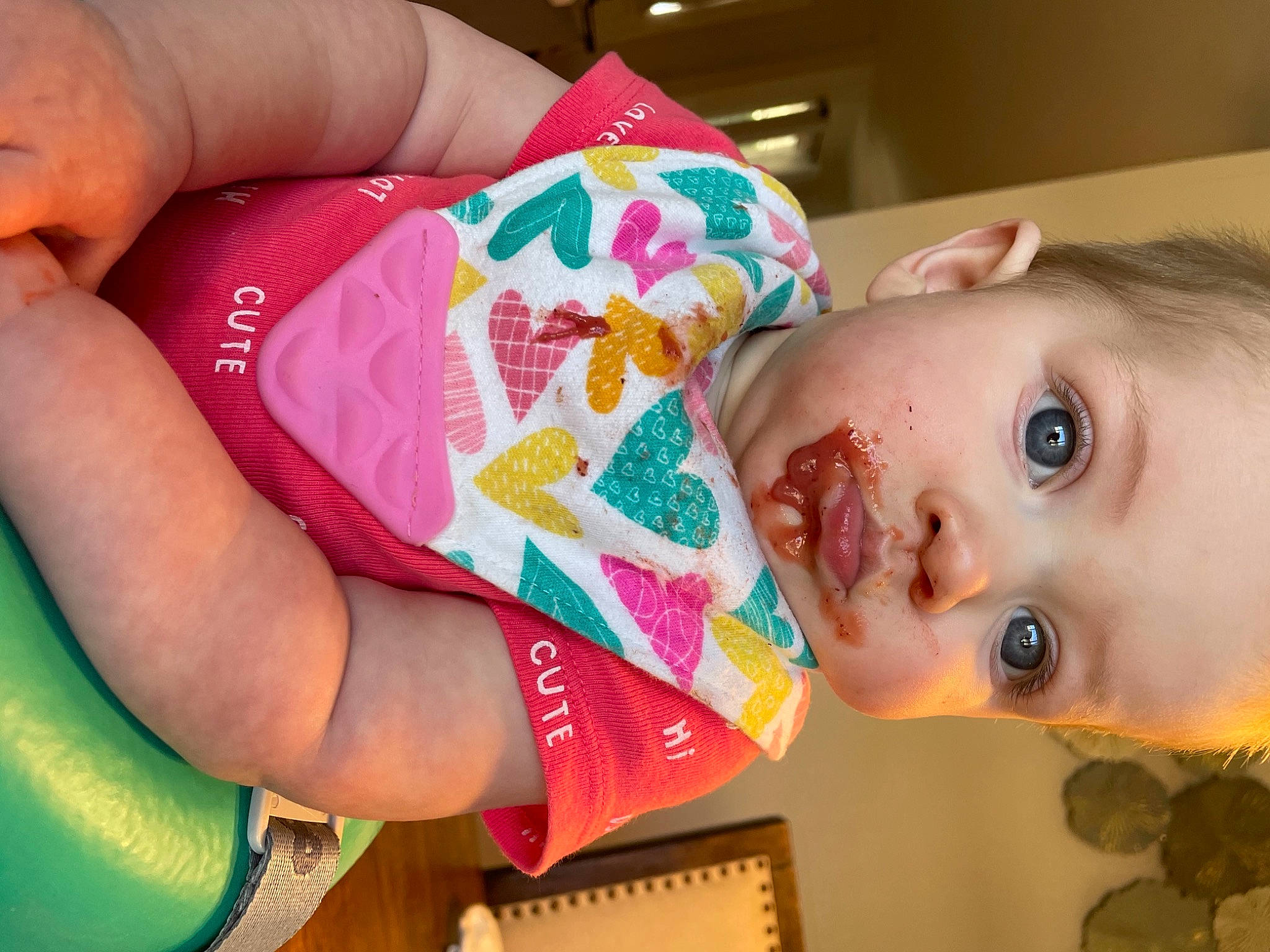 Demi joined the competition — help win amazing prizes! baby, cheek, child, eyelash, finger, fun, hand, happy, nail, pattern, person, portrait_photography, room, skin, textile, thumb, toddler, wood