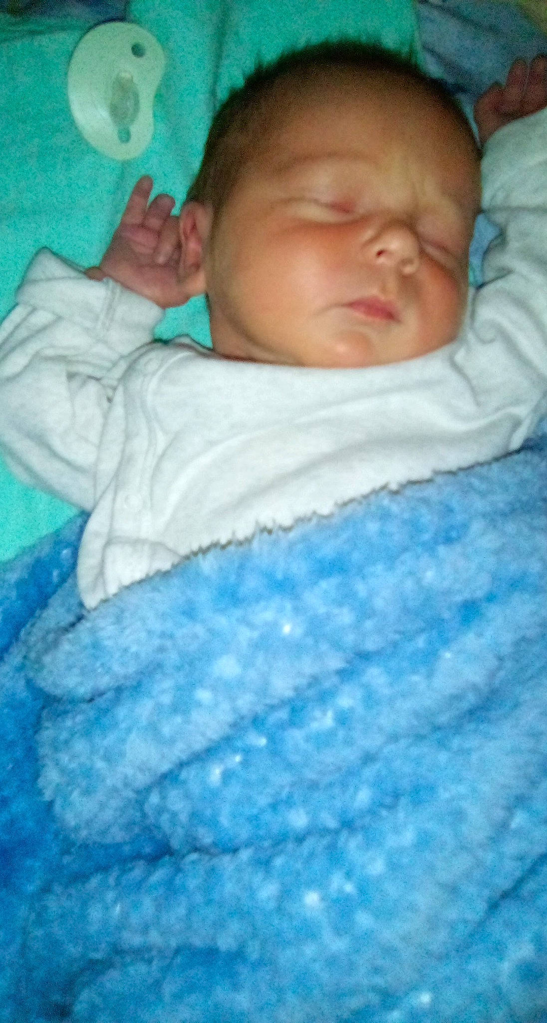 Noah joined the competition — help win amazing prizes! azure, baby, baby_sleeping, baby_toddler_clothing, bedtime, blue, cheek, child, comfort, electric_blue, eye, head, linens, nap, nose, person, room, skin, sleep, sleeve