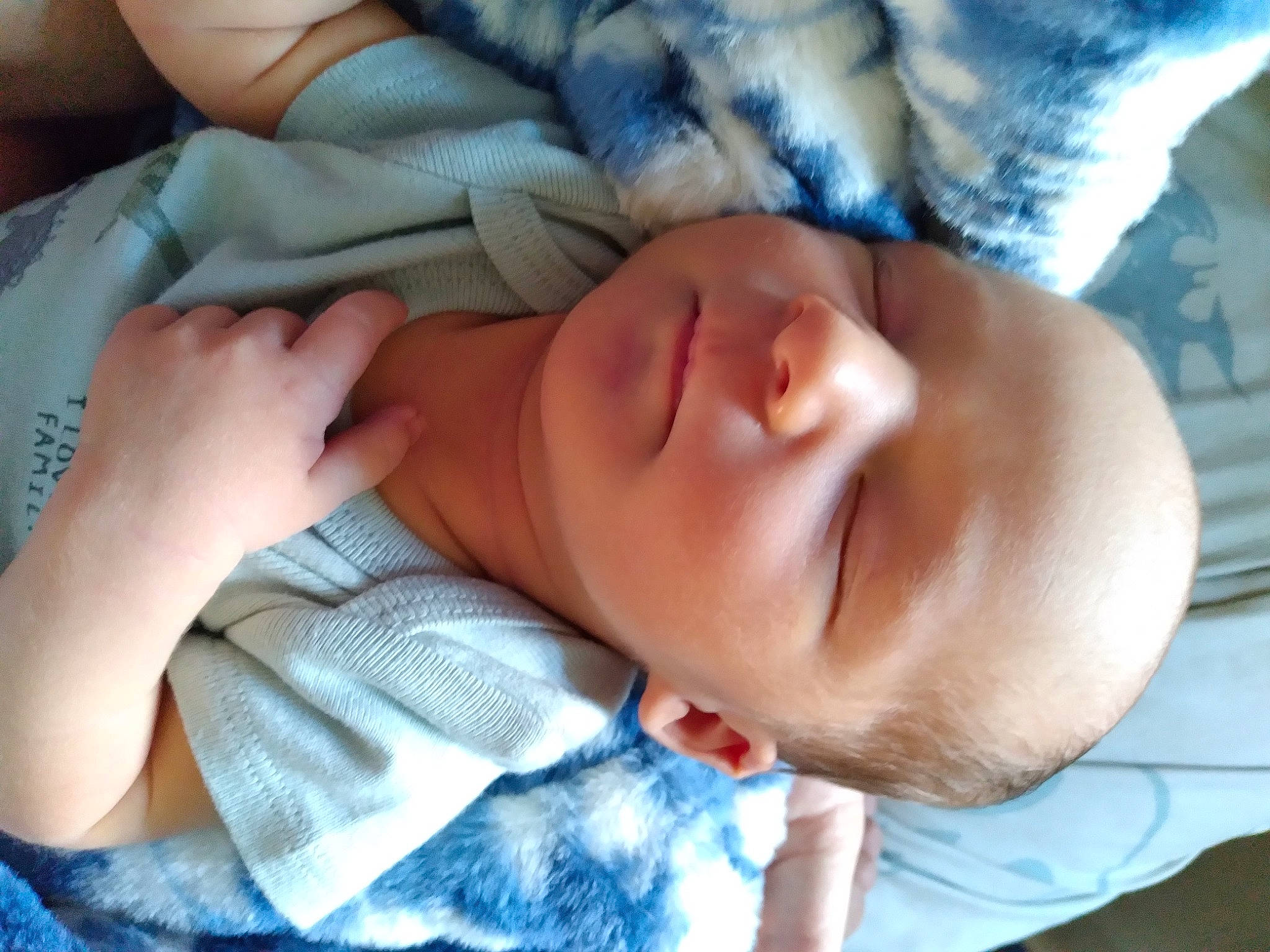 River joined the competition — help win amazing prizes! baby, baby_toddler_clothing, bedtime, blue, cheek, child, comfort, eye, eyelash, face, iris, lip, mouth, nap, nose, pattern, person, skin, thumb, toddler