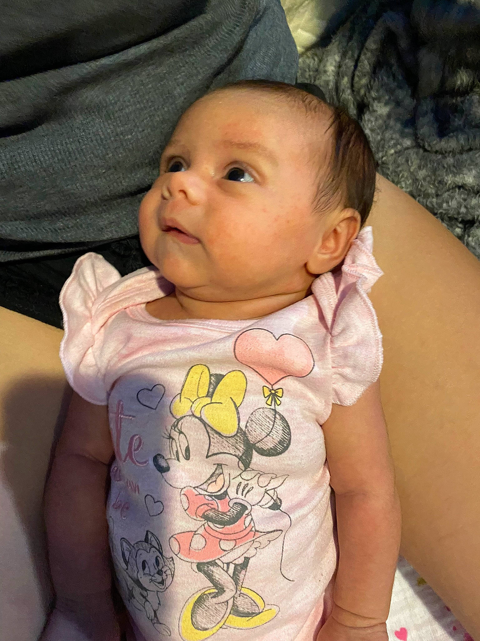 Khalani joined the competition — help win amazing prizes! baby, baby_toddler_clothing, bib, cheek, chest, comfort, ear, eye, eyelash, facial_expression, happy, iris, lip, mouth, neck, nose, person, skin, sleeve, smile