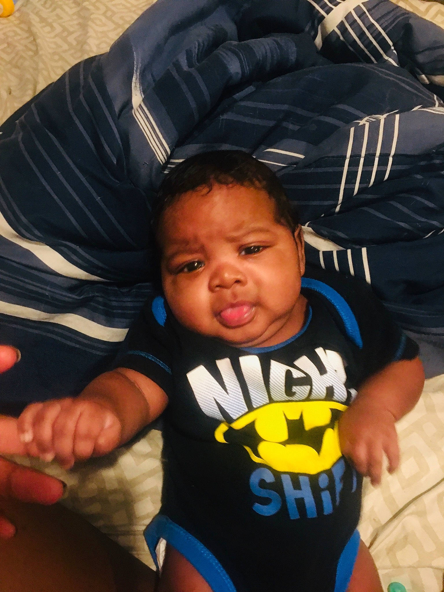 Drayden joined the competition — help win amazing prizes! baby, child, cool, eye, person, product, skin, smile, t_shirt, toddler