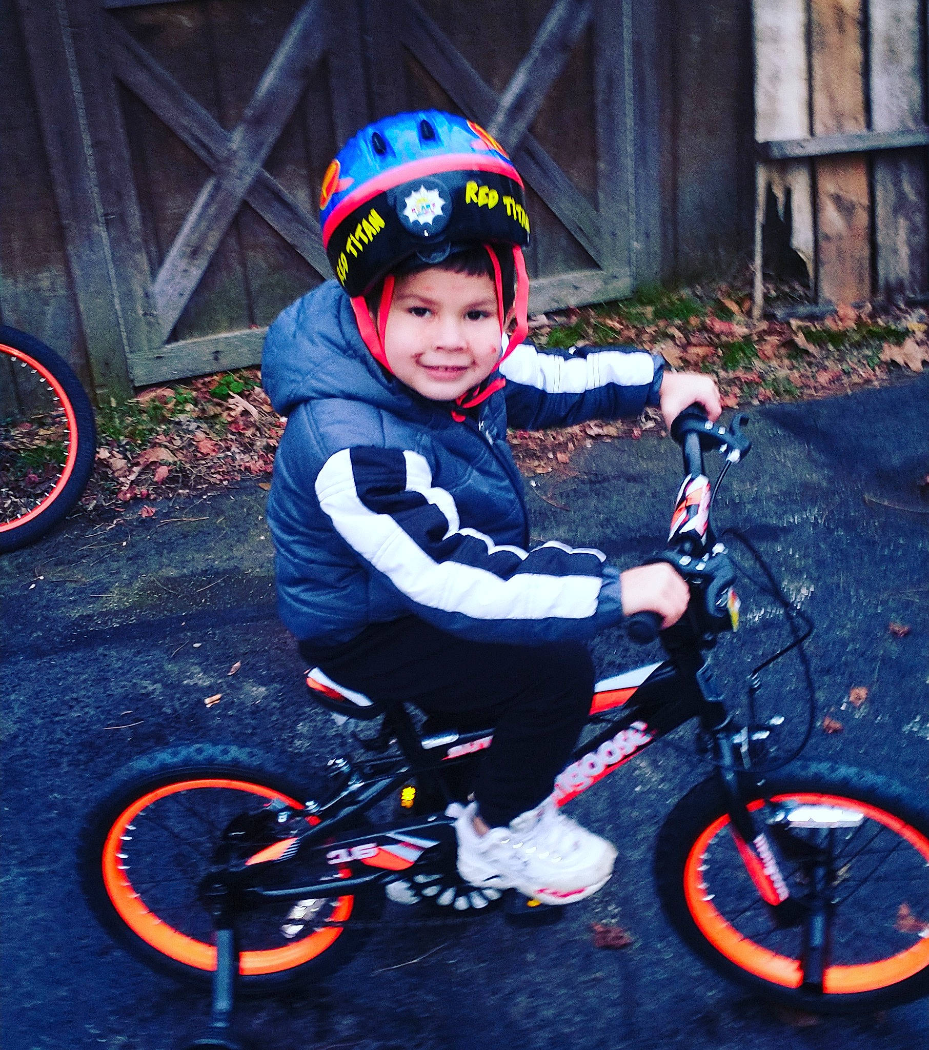 Jayden is registered to the contest to win money with this photo: bicycle, bicycle_accessory, bicycle_frame, bicycle_handlebar, bicycle_helmet, bicycle_part, bicycle_tire, bicycle_wheel, bicycle_wheel_rim, bicycles_equipment_and_supplies, cool, cycling, headwear, helmet, joy, person, personal_protective_equipment, rim, shoe, spoke