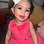 Kiari Bennett joined the competition — help win amazing prizes! toddler, child, smiling, pink_dress, bow, curly_hair, indoors, plush_toy, happy, cute, person, sitting, portrait, baby, headband, small_hand, fashion, lace, bright_eyes, accessory