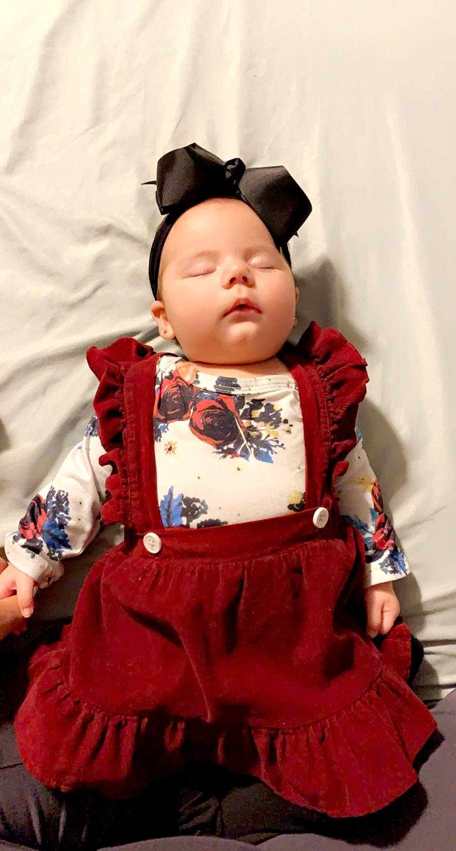 Roxanne joined the competition — help win amazing prizes! baby, baby_toddler_clothing, bow_tie, child, collar, doll, dress, embellishment, fashion_design, formal_wear, hat, head, human_body, pattern, person, pink, skin, sleeve, t_shirt, toddler