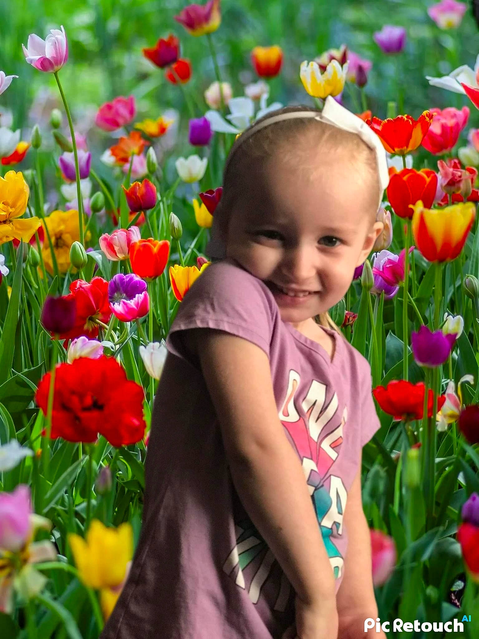 Luna joined the competition — help win amazing prizes! botany, face, facial_expression, flower, grass, happy, iris, joy, leaf, magenta, meadow, nature, organ, people, people_in_nature, person, petal, pink, plant, smile