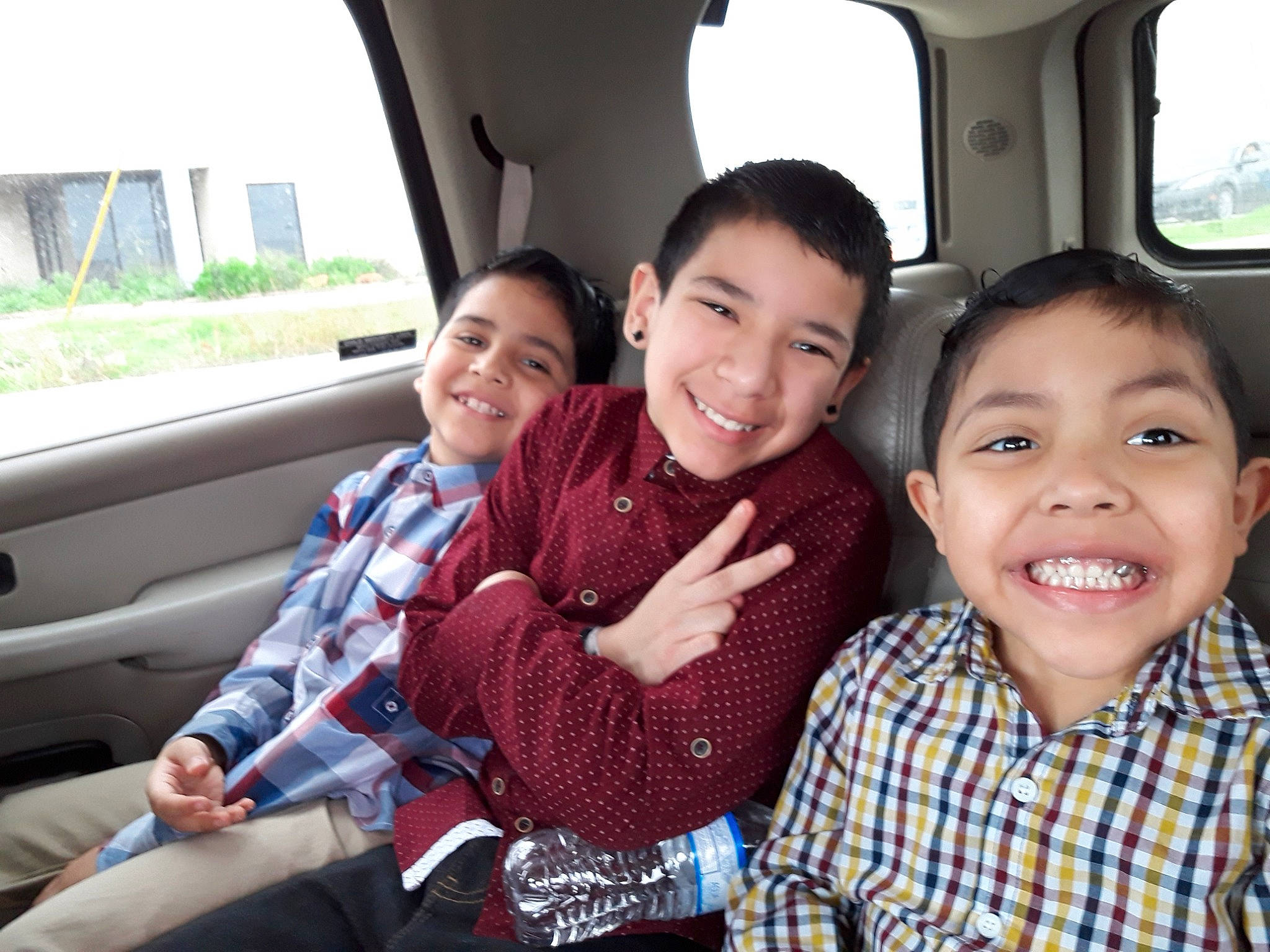 Gabriel joined the competition — help win amazing prizes! car, car_seat, child, face, family, family_car, fun, happy, interaction, joy, leisure, luxury_vehicle, people, person, sibling, sitting, skin, smile, toddler, travel