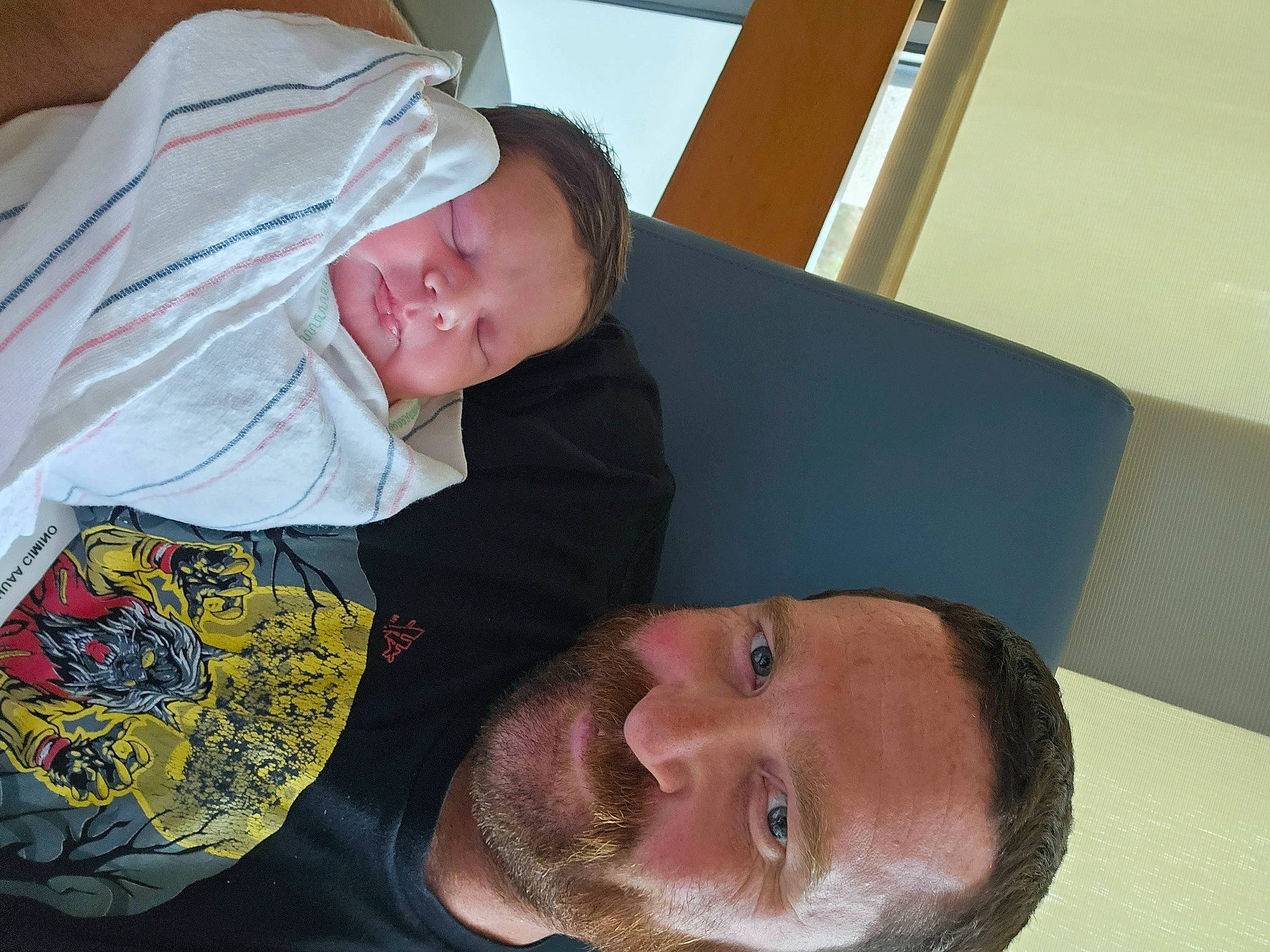 Colt joined the competition — help win amazing prizes! beard, child, comfort, ear, eyelash, facial_hair, fun, happy, joy, linens, moustache, mouth, nap, nose, person, room, selfie, sitting, sleep, sleeve