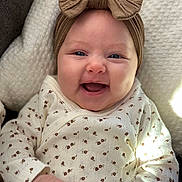 Brooke joined the competition — help win amazing prizes! accessories, baby, babylaughing, bonnet, clothing, dress, face, happy, head, headband, homedecor, jewelry, laughing, necklace, newborn, person, photography, portrait, scarf, smile