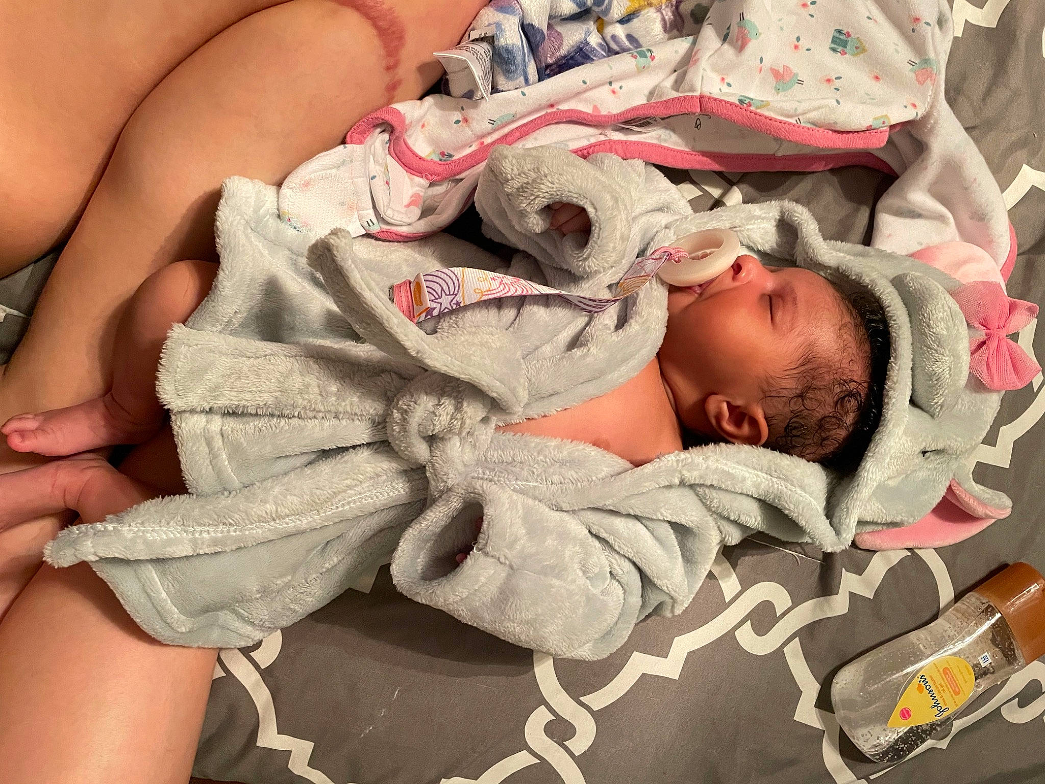 Jurnee joined the competition — help win amazing prizes! baby, baby_products, baby_sleeping, baby_toddler_clothing, bedtime, carmine, cheek, chest, child, comfort, elbow, eye, finger, head, human_leg, linens, mouth, pattern, person, thigh