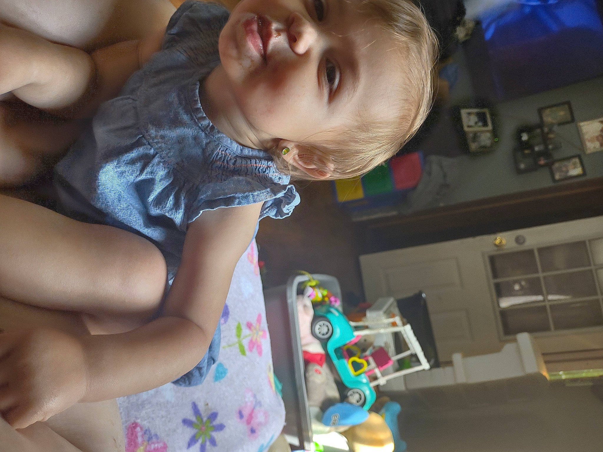 Gracelynn is registered to the contest to win money with this photo: baby, baby_toddler_clothing, cheek, chest, child, elbow, finger, fun, happy, human_body, iris, mouth, nose, organ, person, product, skin, smile, snapshot, toddler