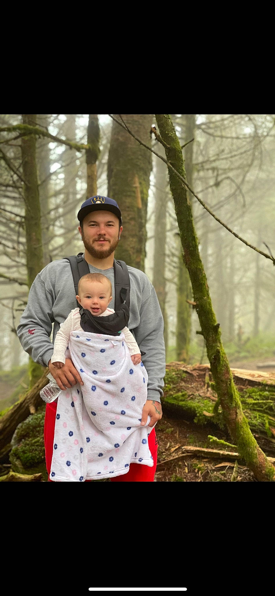 Scarlett joined the competition — help win amazing prizes! baby, cap, child, forest, fun, gesture, grass, happy, headwear, joy, leisure, pattern, people_in_nature, person, plant, recreation, sleeve, smile, toddler, tree