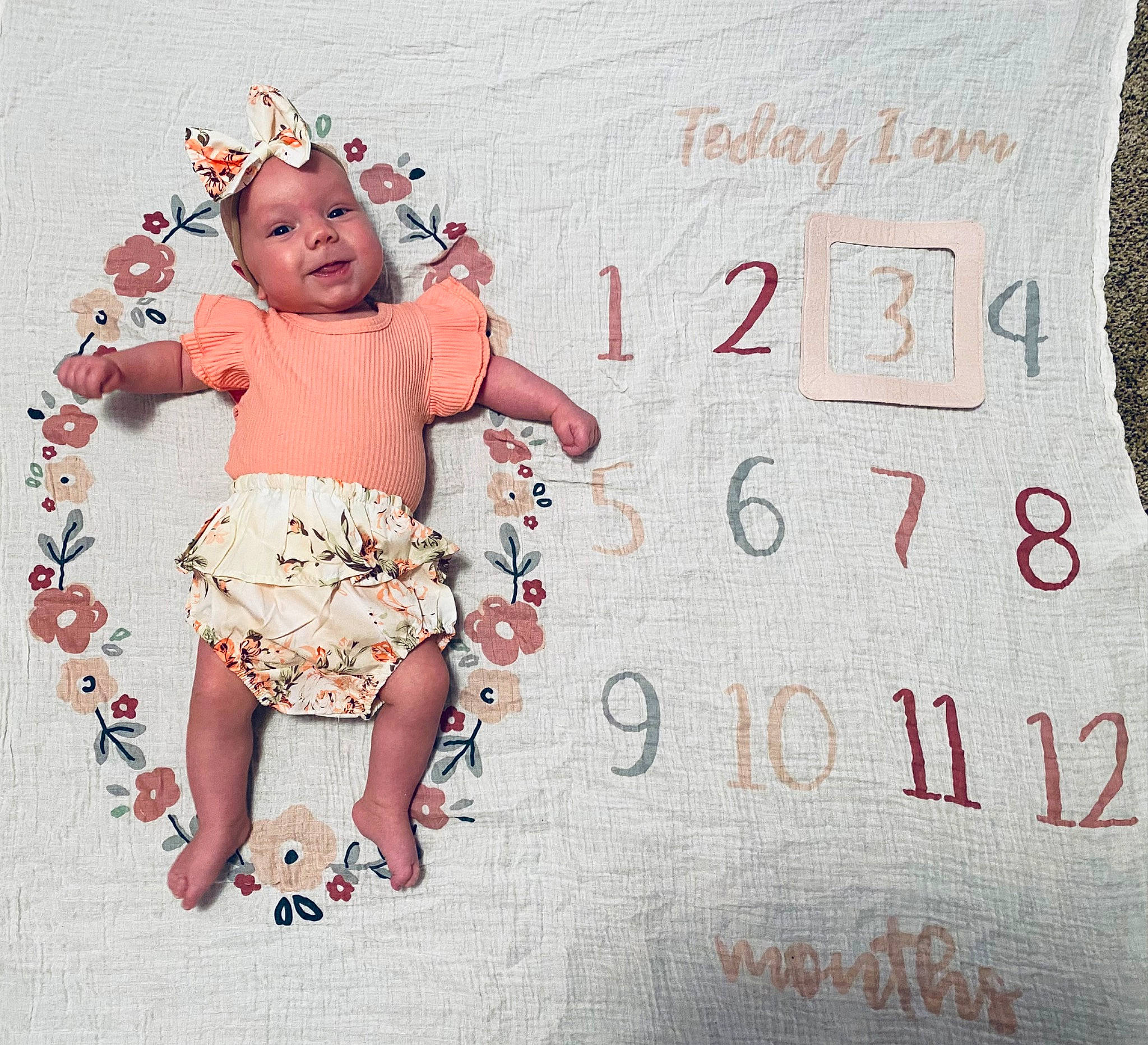 Avery is registered to the contest to win money with this photo: baby, baby_toddler_clothing, child, costume_hat, drawing, font, happy, illustration, linens, magenta, party_supply, pattern, peach, person, pink, rectangle, sleeve, t_shirt, textile, toddler