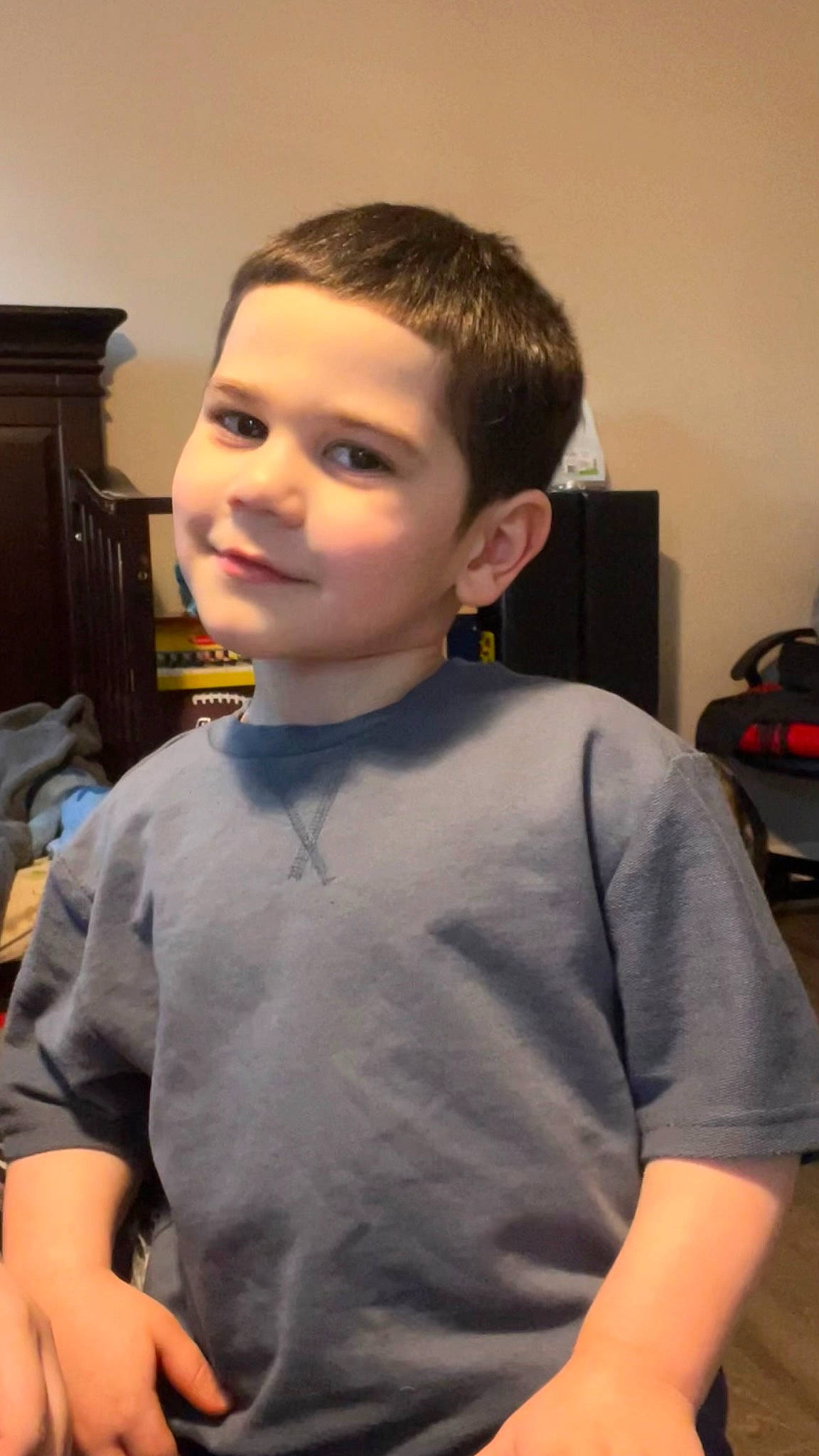 Edwin Jr is registered to the contest to win money with this photo: buzz_cut, caesar_cut, cheek, child, chin, crew_cut, electric_blue, eyelash, eyewear, facial_expression, fashion_design, forehead, fun, happy, head, jaw, joy, neck, person, sleeve