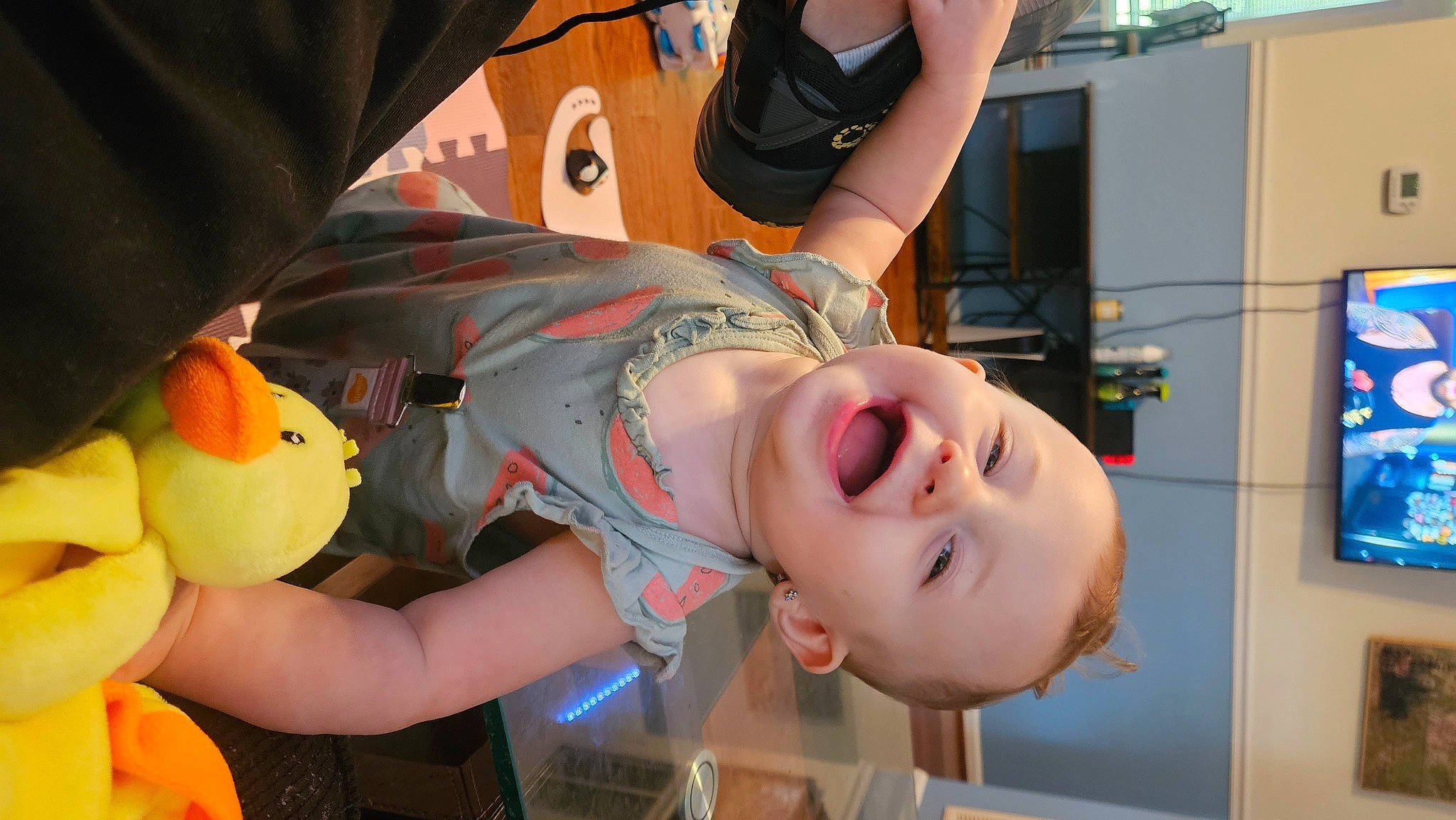 Kali joined the competition — help win amazing prizes! animation, arm, baby, child, eyelash, eyewear, fun, happy, leisure, mammal, mouth, nose, orange, person, room, smile, stuffed_toy, toddler, toy, vacation