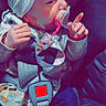 Hazel joined the competition — help win amazing prizes! accessory, baby, blue_pants, car_seat, child, child_seat, clothing, comfort, cute, fabric, face, hand, headband, indoor, infant, pacifier, patterned_socks, seatbelt, sitting, toddler