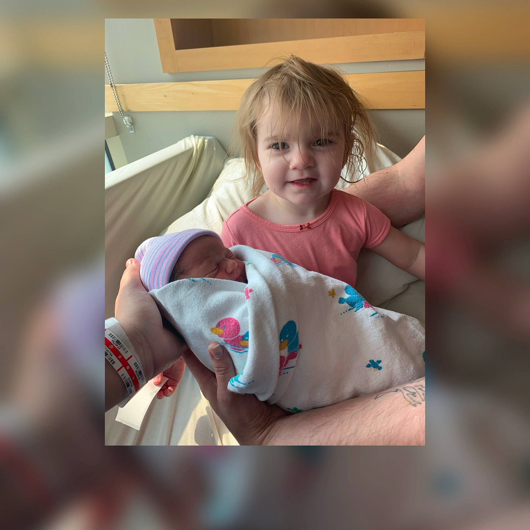 Violet is registered to the contest to win money with this photo: baby, baby_products, baby_sleeping, baby_toddler_clothing, child, comfort, elbow, eye, face, flesh, gesture, happy, head, linens, person, room, sitting, skin, sleeve, smile