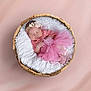 newborn, baby, sleeping, basket, pink, tutu, headband, flower, lace, soft, white, fluffy, cozy, infant, cute, portrait, studio, background, peaceful, child