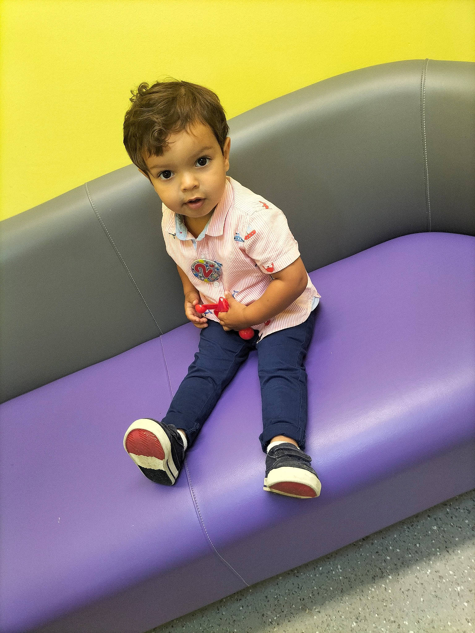 Dawood joined the competition — help win amazing prizes! baby_toddler_clothing, beauty, child, comfort, electric_blue, flooring, fun, games, human_leg, inflatable, leg, leisure, magenta, material_property, person, playground, purple, recreation, sitting, sleeve