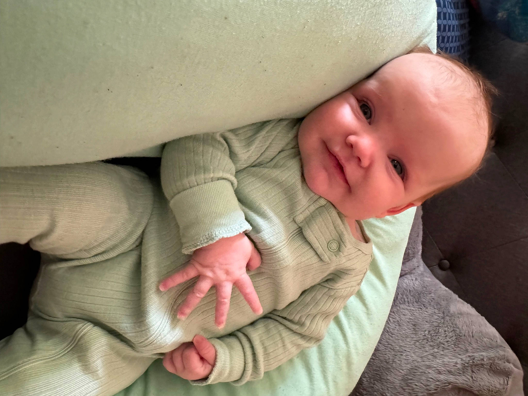 Lincoln joined the competition — help win amazing prizes! baby, baby_sleeping, baby_toddler_clothing, cheek, child, comfort, elbow, eye, finger, gesture, joy, linens, lip, nose, person, room, sitting, skin, sleeve, smile