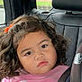 brownhair, car, car_interior, carseat, child, curlyhair, cushion, face, female, girl, hair, head, headrest, homedecor, person, photography, portrait, selfie, transportation, vehicle