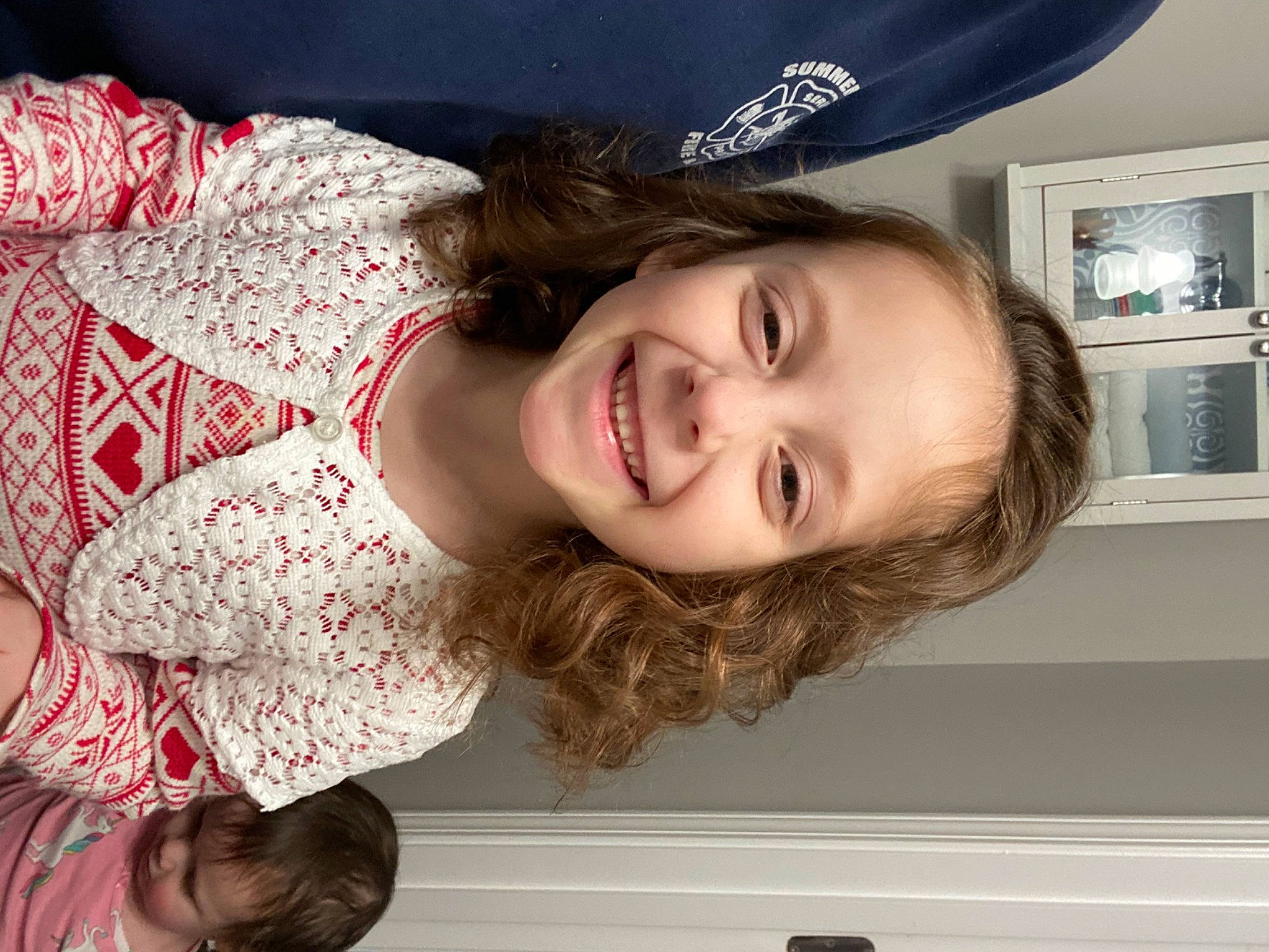 Autumn is registered to the contest to win money with this photo: cap, child, eyelash, fashion_accessory, flash_photography, fun, happy, joy, laugh, lip, nose, organ, person, picture_frame, portrait_photography, selfie, skin, smile, television, toddler