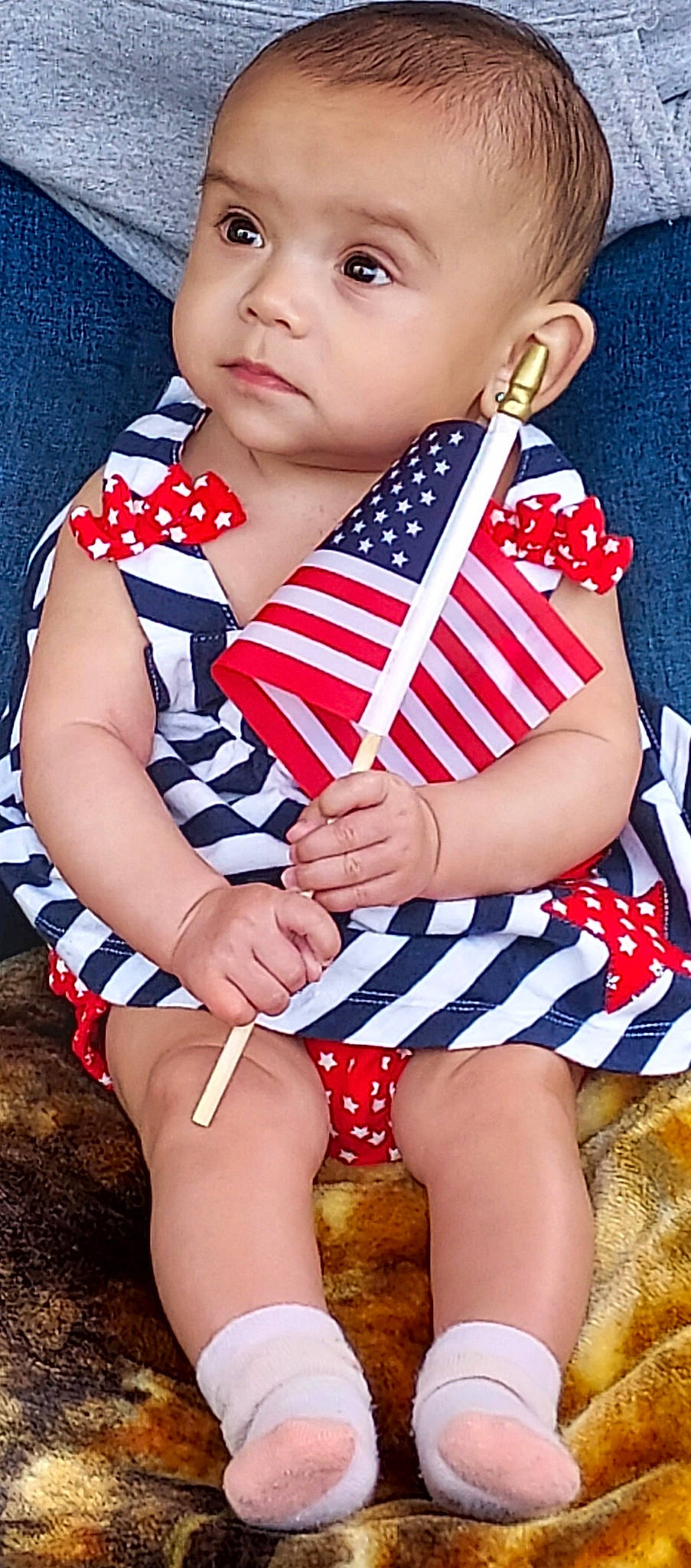 Jordan joined the competition — help win amazing prizes! baby_toddler_clothing, blond, blue, collar, electric_blue, fashion_accessory, finger, happy, human_leg, knee, pattern, person, red, sitting, sleeve, summer, thigh, toddler, uniform, white