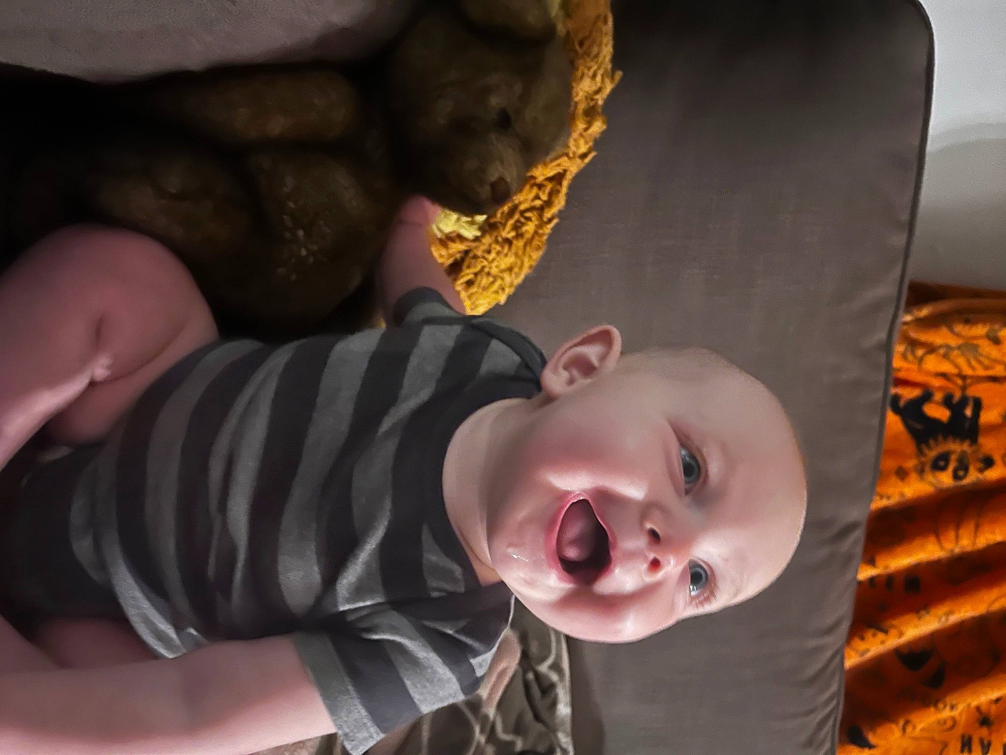 Erika is registered to the contest to win money with this photo: arm, baby, baby_toddler_clothing, child, comfort, elbow, flash_photography, fun, gesture, happy, hat, human, mouth, nose, pattern, person, room, skin, smile, toddler