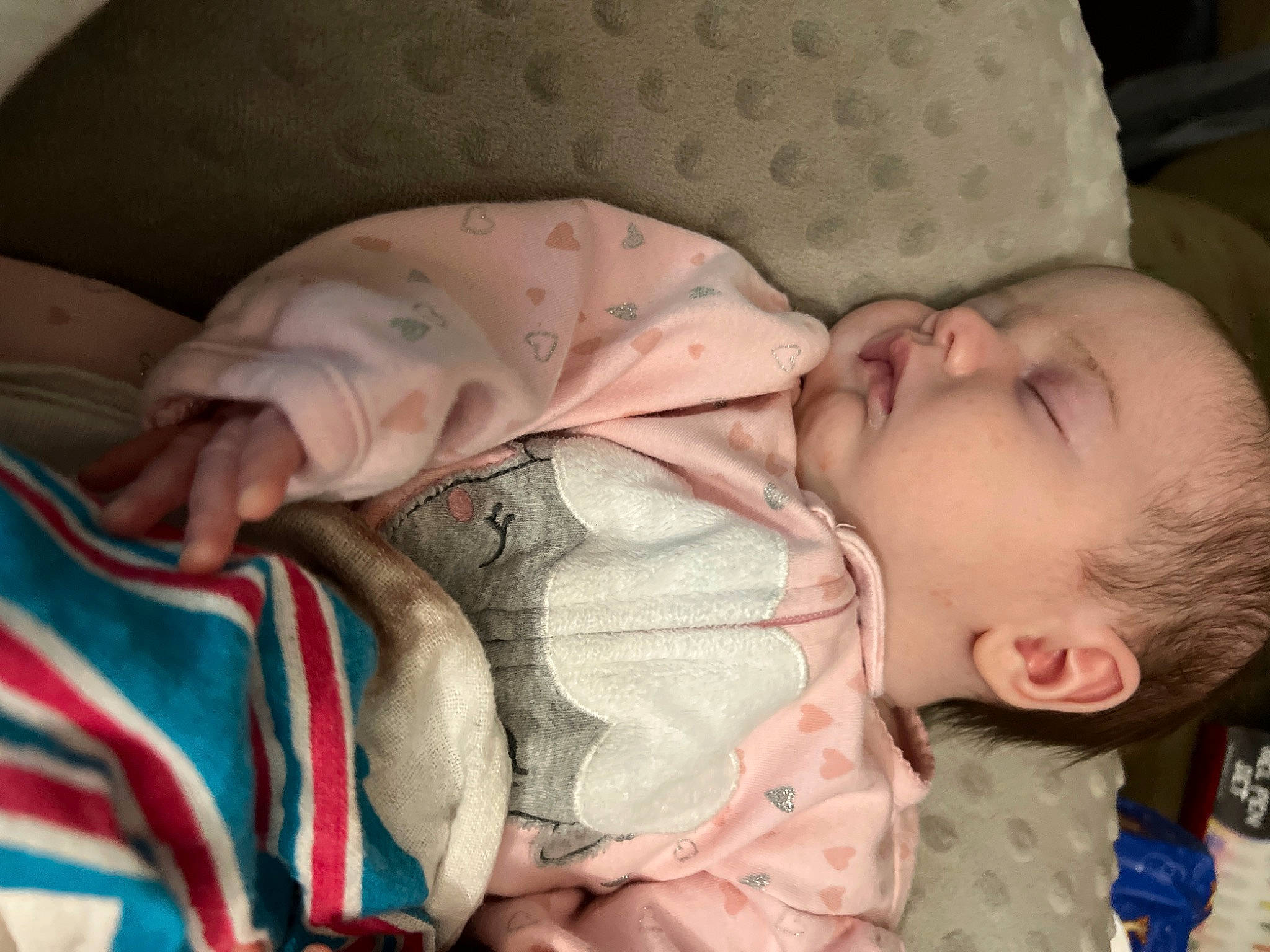 Kenzie joined the competition — help win amazing prizes! baby, baby_products, baby_sleeping, baby_toddler_clothing, bedtime, cheek, child, comfort, ear, finger, head, iris, linens, mouth, nap, pattern, person, skin, sleeve, textile